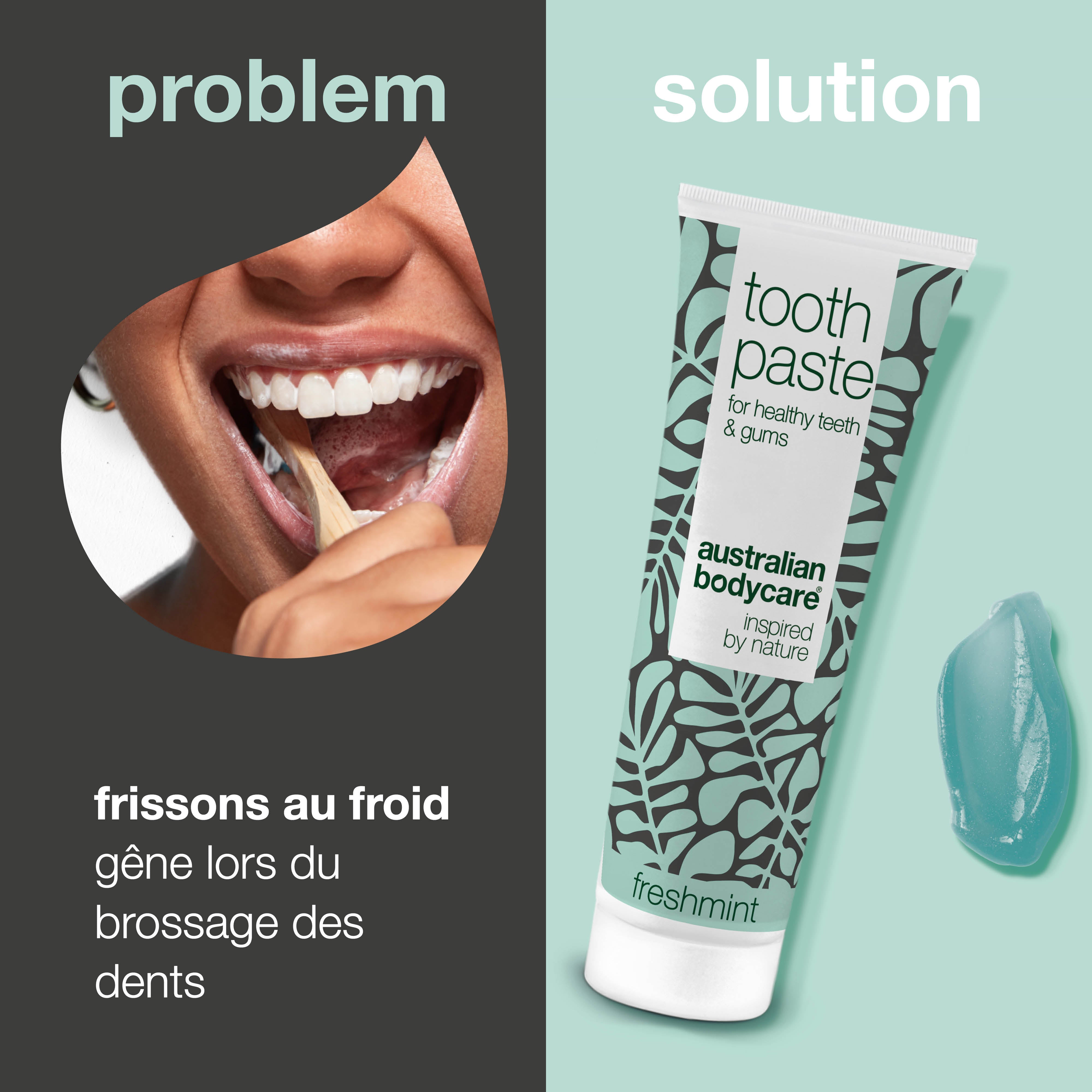 Dentifrice pour dents sensibles – Dentifrice à l’huile d’arbre à thé