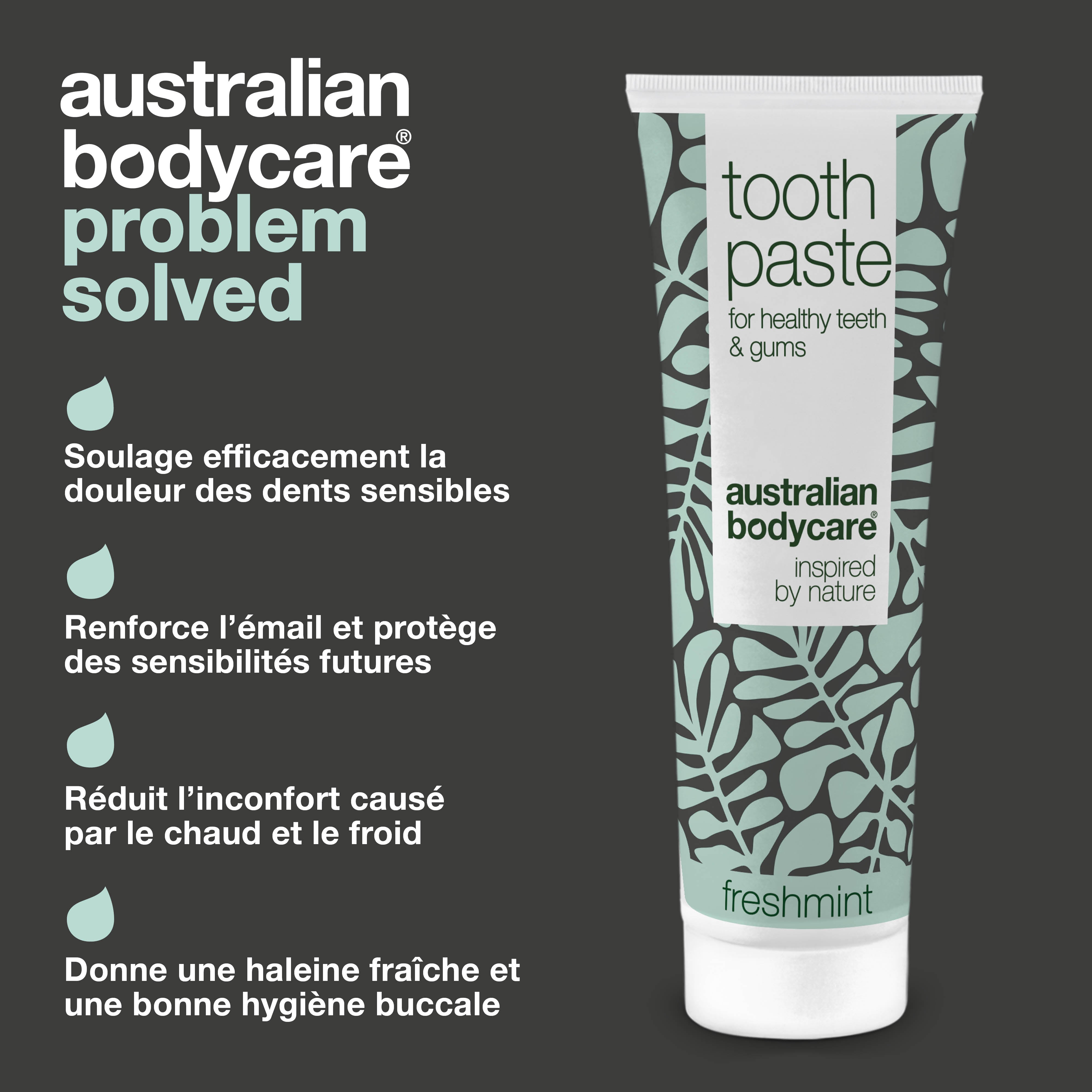 Dentifrice pour dents sensibles – Dentifrice à l’huile d’arbre à thé