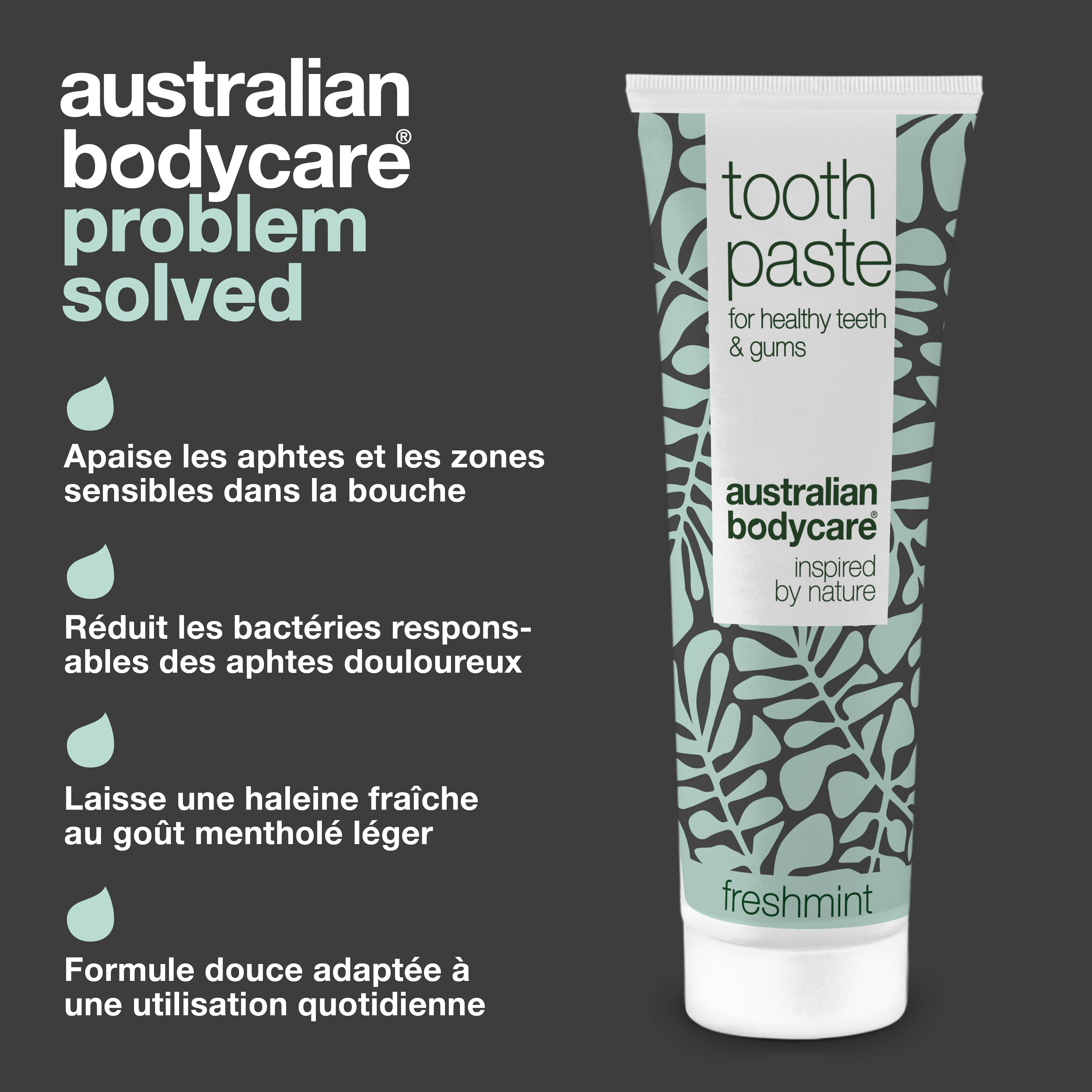 Dentifrice pour le soin des ampoules — Soin efficace des ampoules dans la bouche, la langue et la gorge.