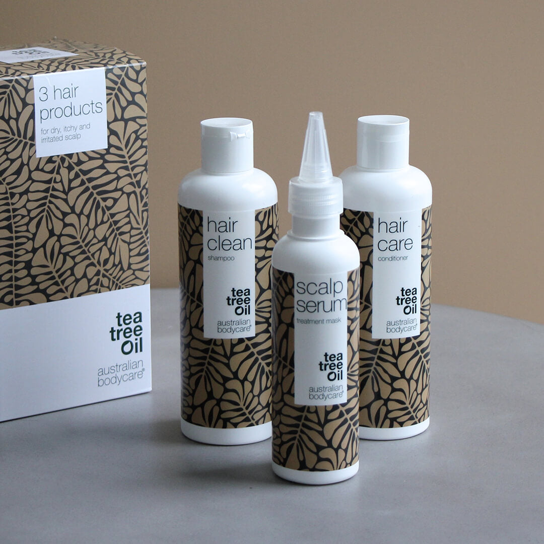 Kit de 3 produits pour les soins du cuir chevelu Huile de Tea Tree - 3 produits contre les pellicules, le cuir chevelu sec et les démangeaisons
