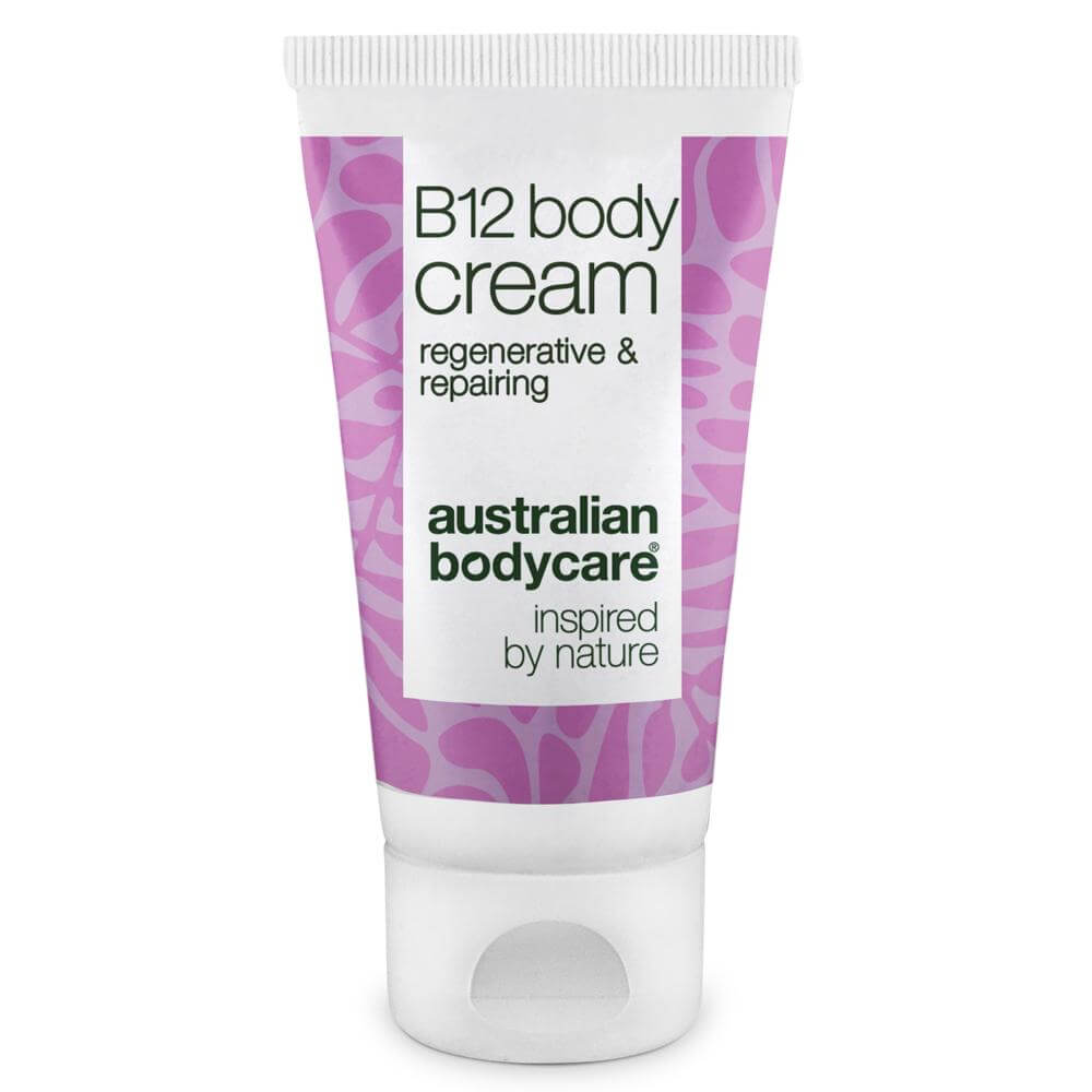 B12 Body Cream – Crème Régénérante à la Vitamine B12 — Crème hydratante B12 pour une peau douce et équilibrée. Convient à tous.