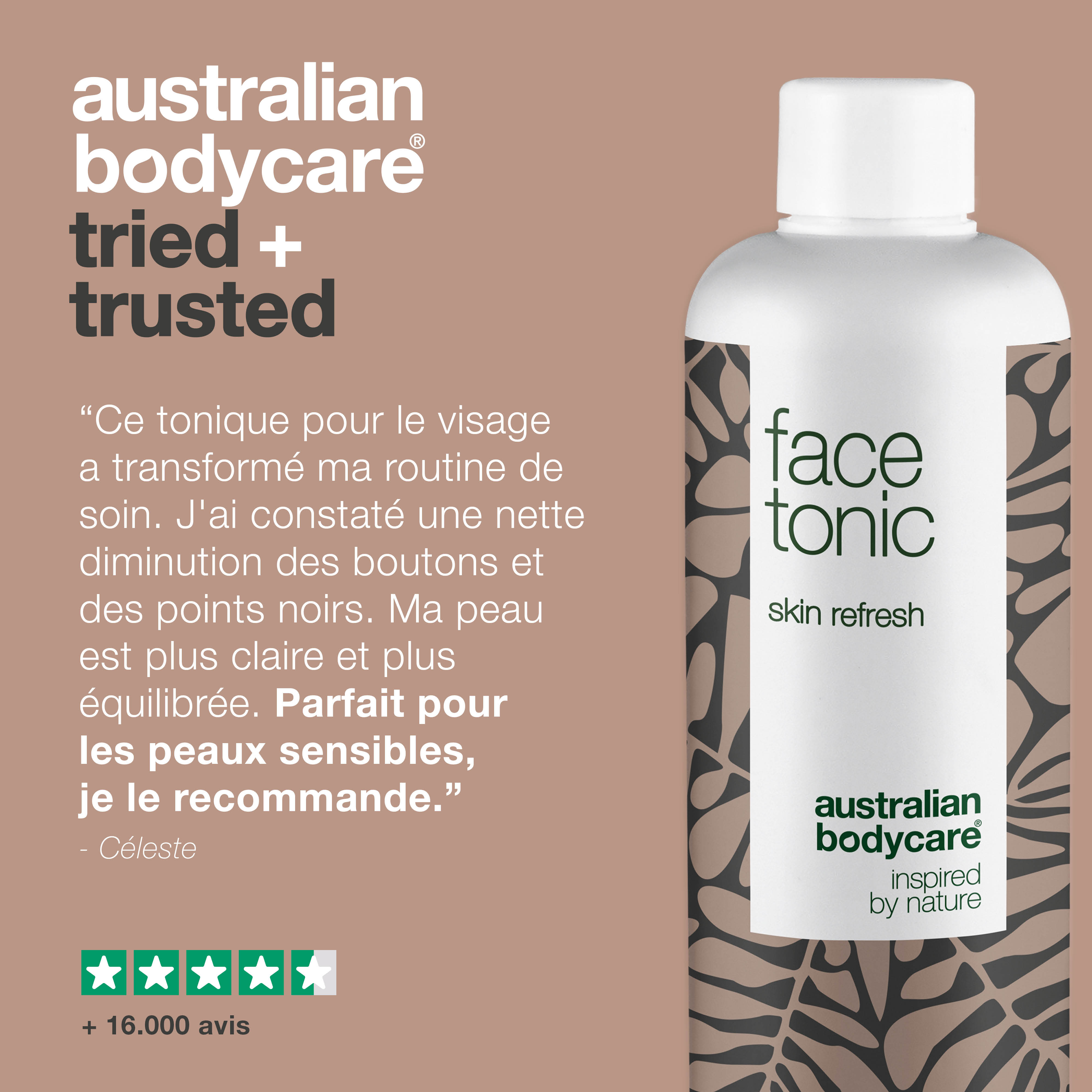Tonique pour le visage pour un nettoyage quotidien en profondeur — Tonique pour le visage à l'huile d'arbre à thé pour les boutons, les points noirs et la peau grasse