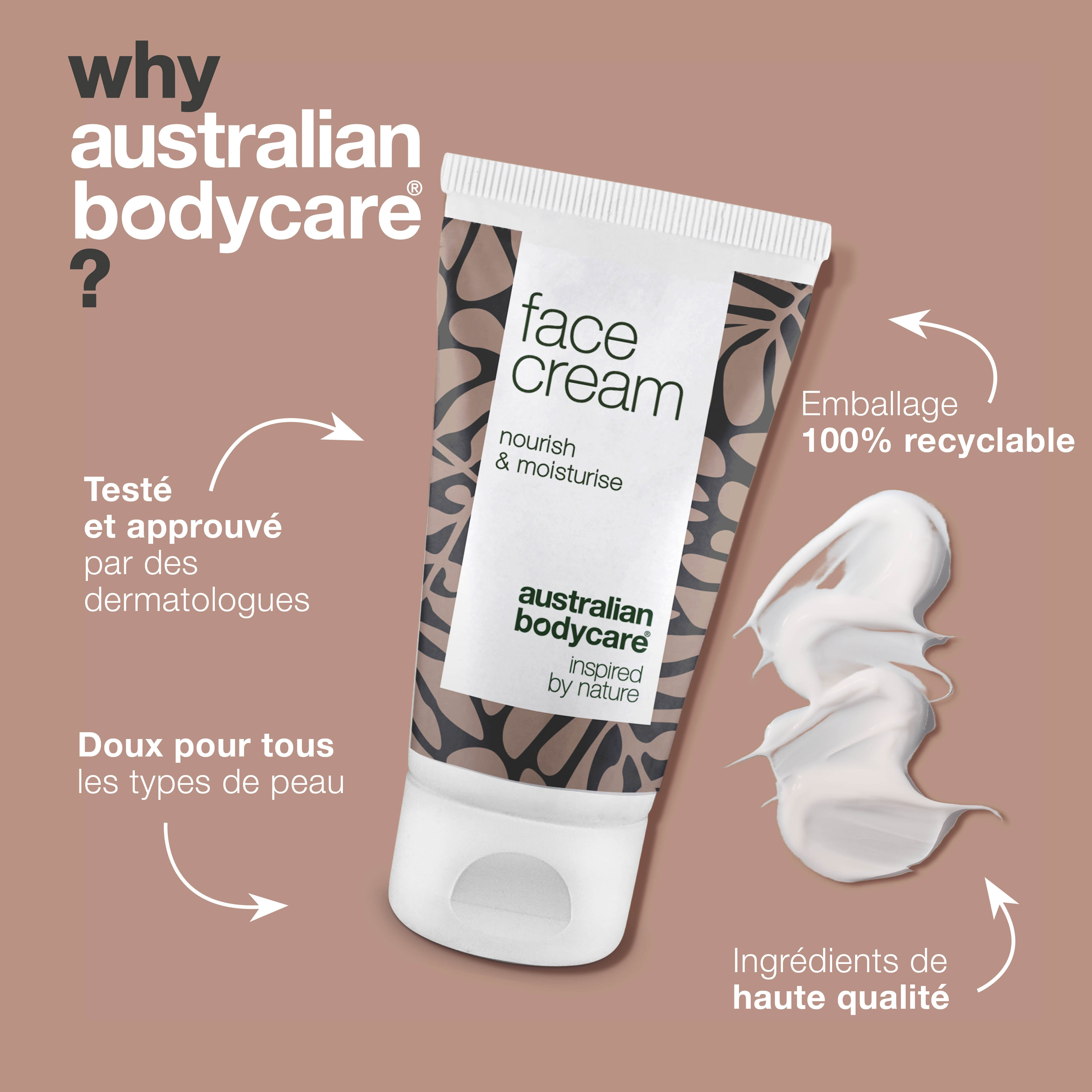 Crème visage à l'arbre à thé pour boutons et peaux congestionnées — Hydratant pour le visage, parfait pour les taches, les boutons, les peaux grasses et à tendance acnéique