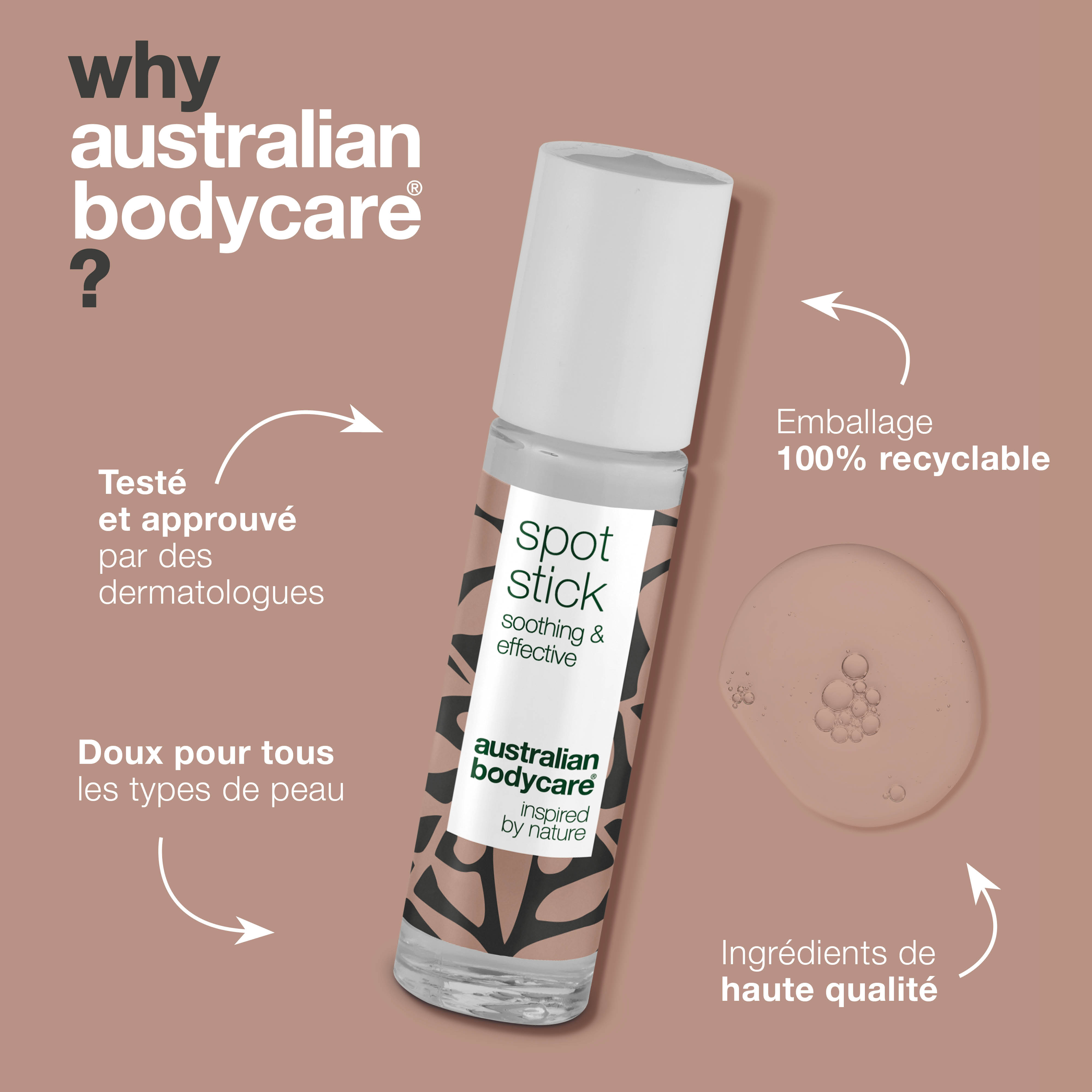 Traitement localisé à l'huile d'arbre à thé pour peaux congestionnées — pour le soin quotidien de l'acné et efficace contre les peaux à imperfections, les boutons et les points noirs.