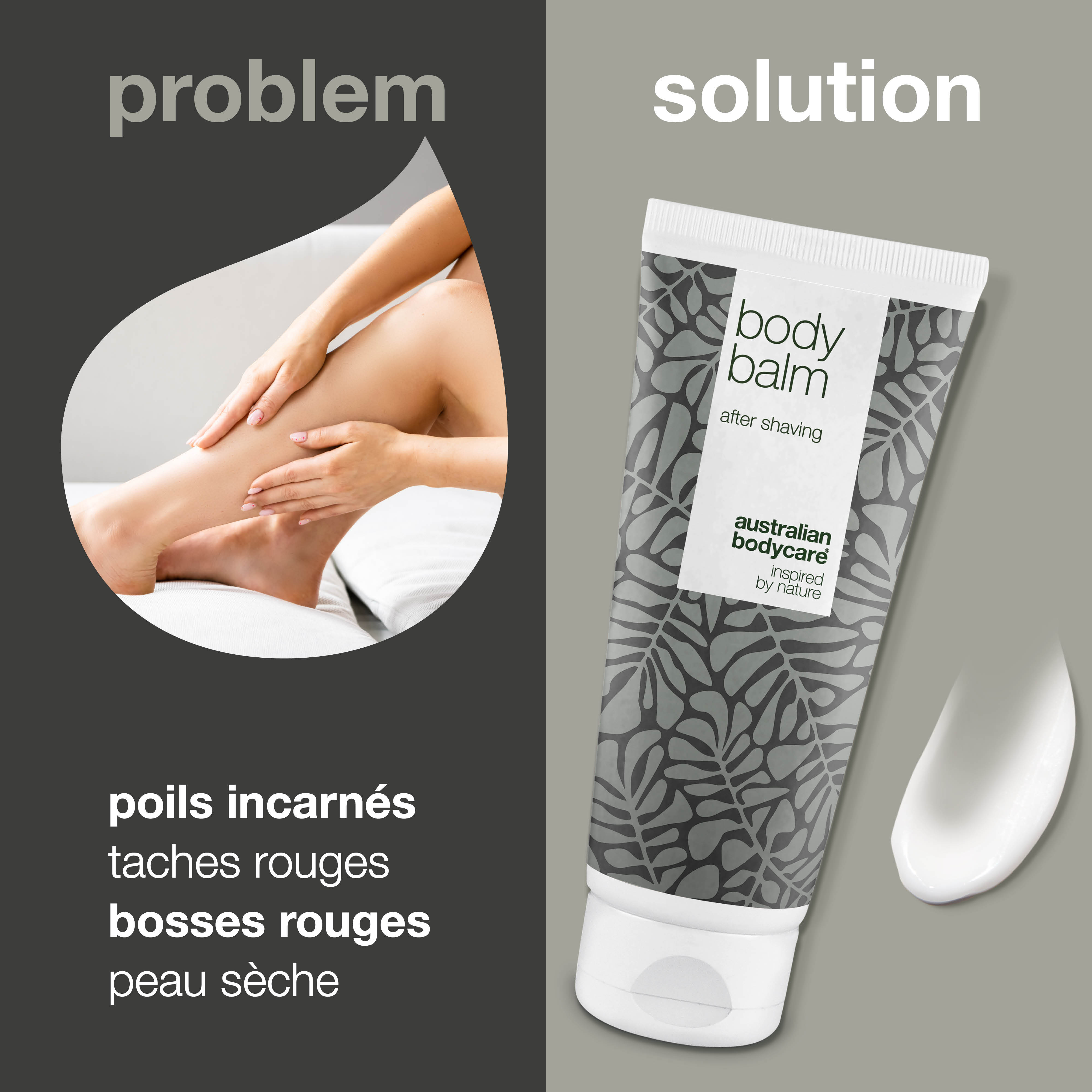 Baume corporel après-rasage pour les coups de rasoir après le rasage — Lotion après-rasage nourrissante contre les poils incarnés et les taches rouges