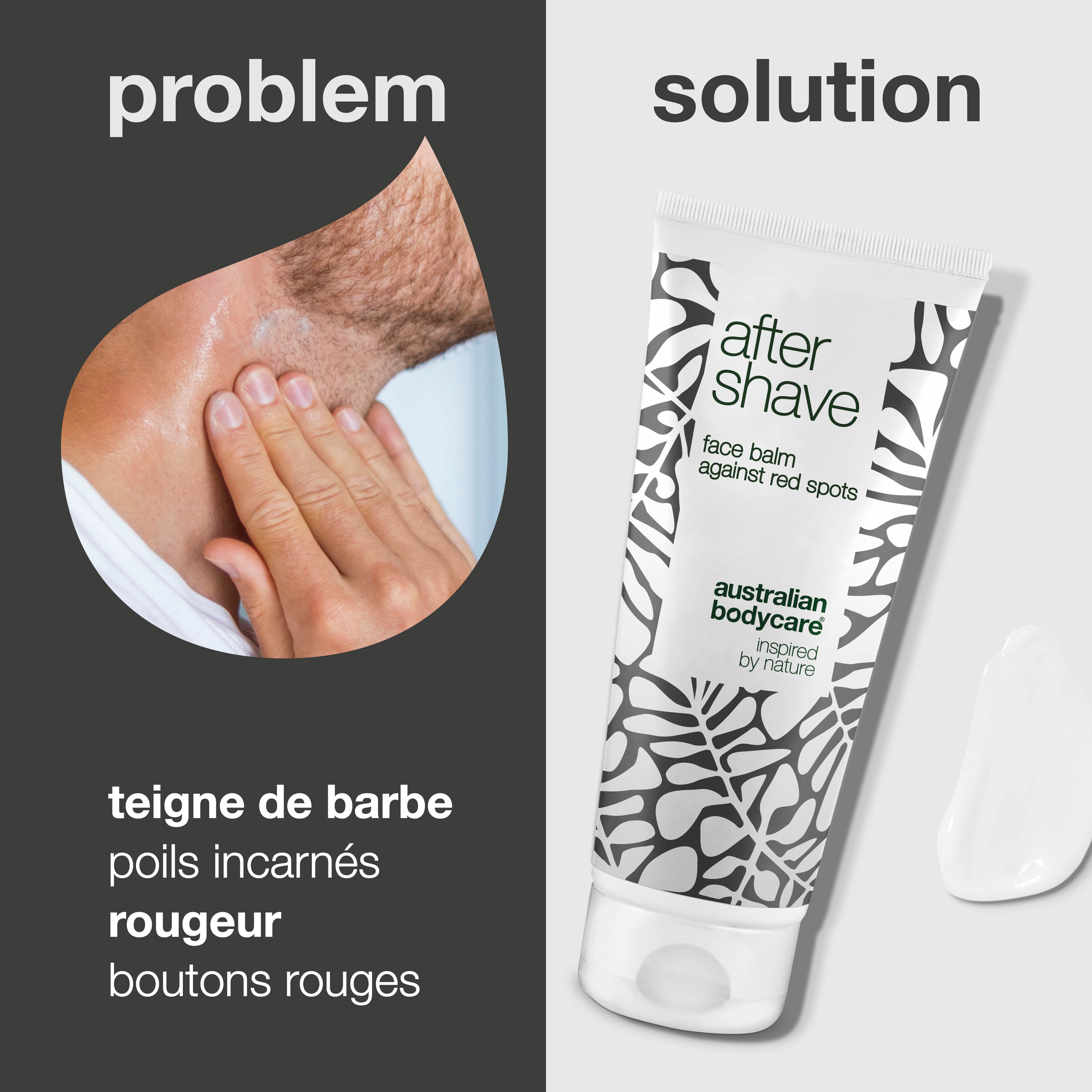 Après-rasage contre le feu du rasoir et les boutons du rasoir — Lotion après-rasage pour prévenir les éruptions cutanées et les poils incarnés