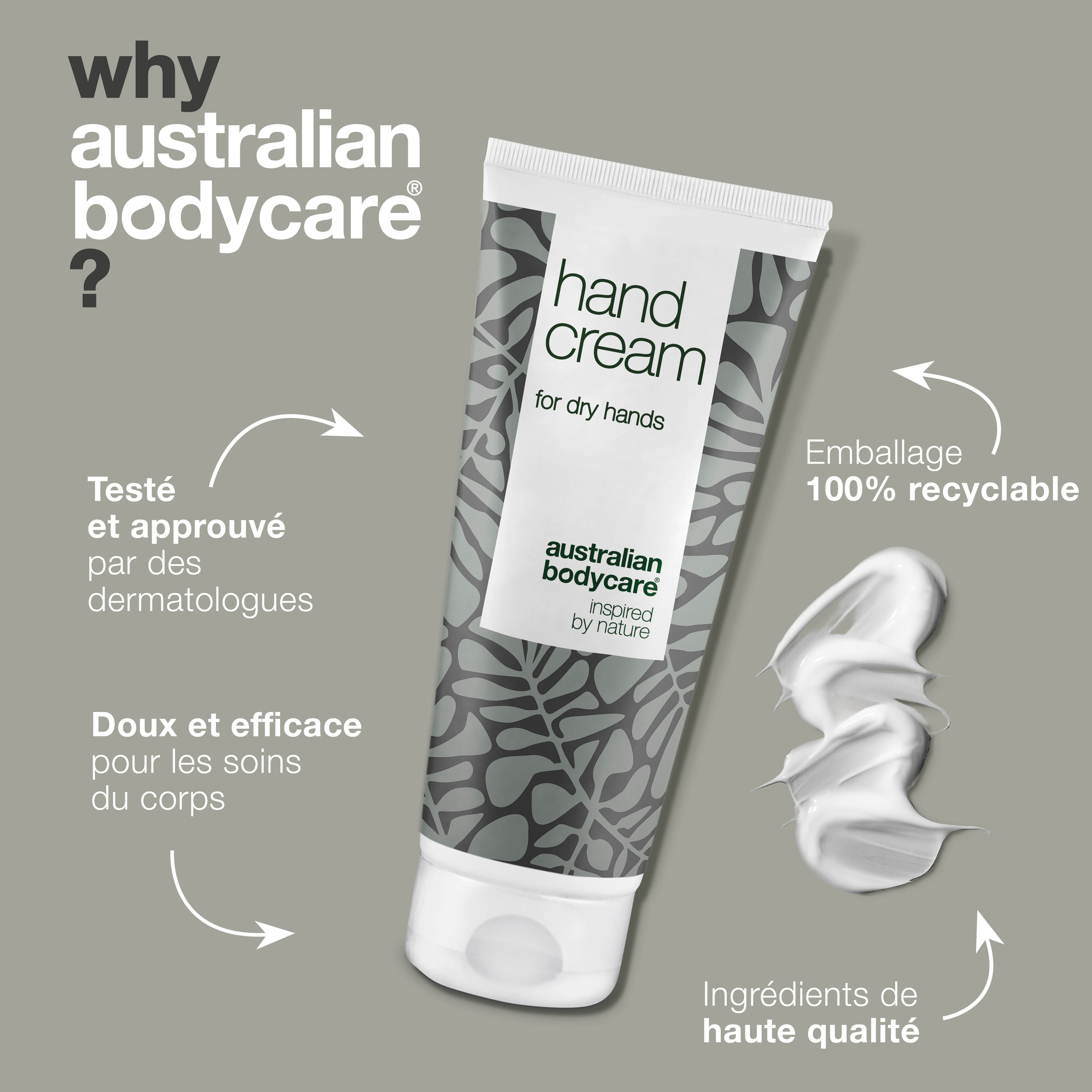 Crème mains Tea Tree pour mains rouges et sèches — Lotion pour les mains pour le soin quotidien des mains gercées, irritées ou à peau rouge