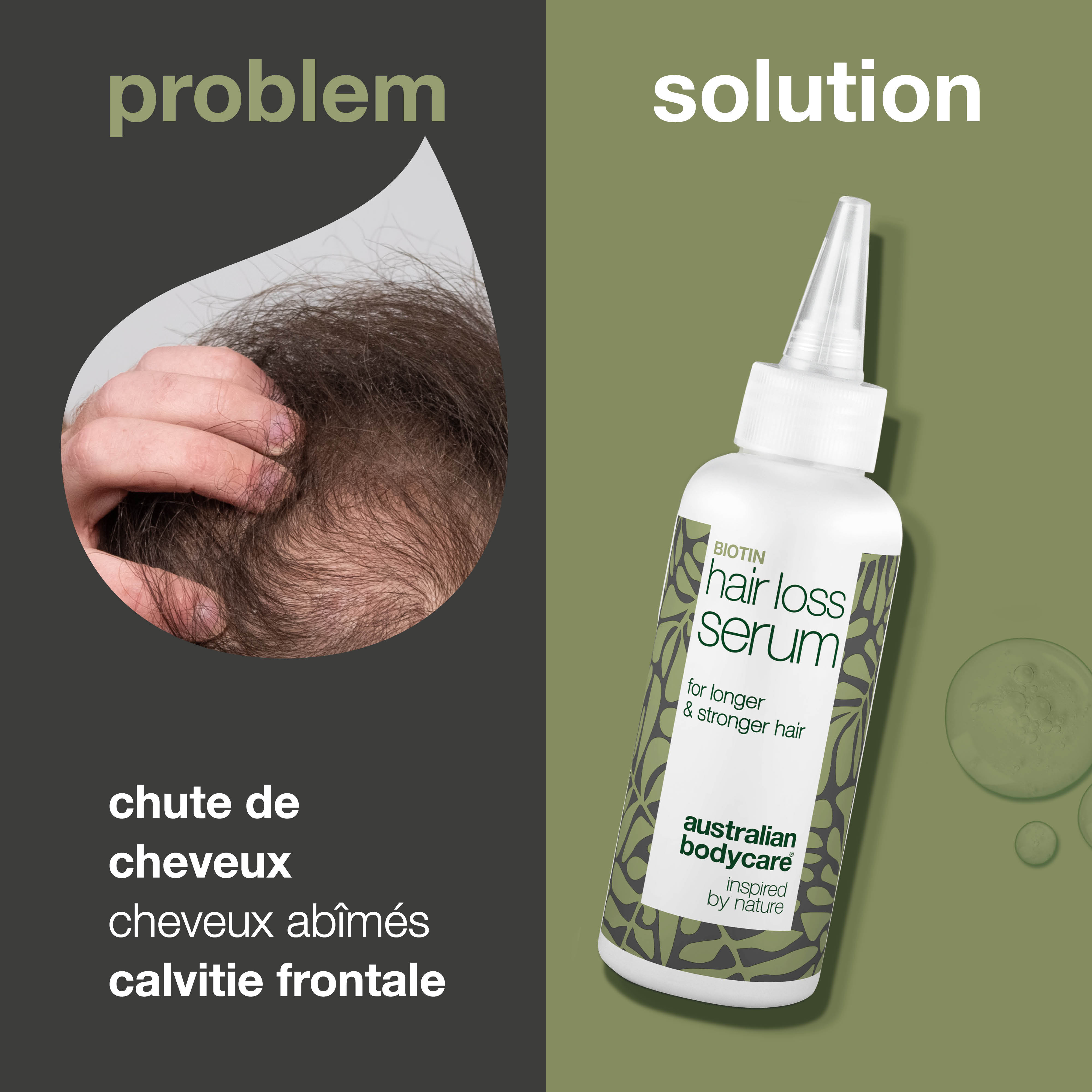 Sérum anti-chute à la biotine et au Capilia Longa — Sérum capillaire pour le soin de la chute des cheveux, des cheveux fins et des cheveux clairsemés