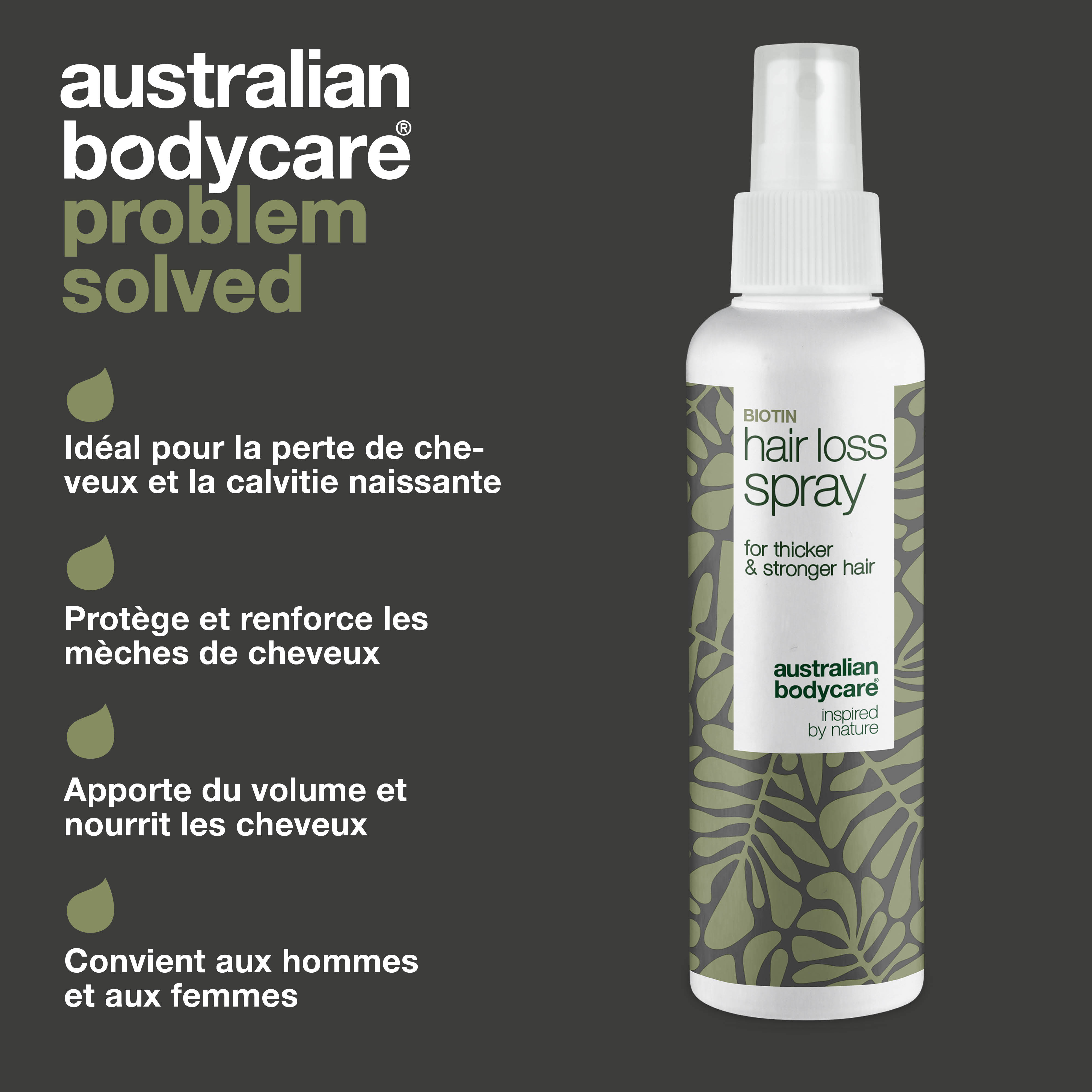 Laque pour la protection des cheveux fins — Laque pour protéger les cheveux fins en cas de chute, de cheveux fins et de dégarni