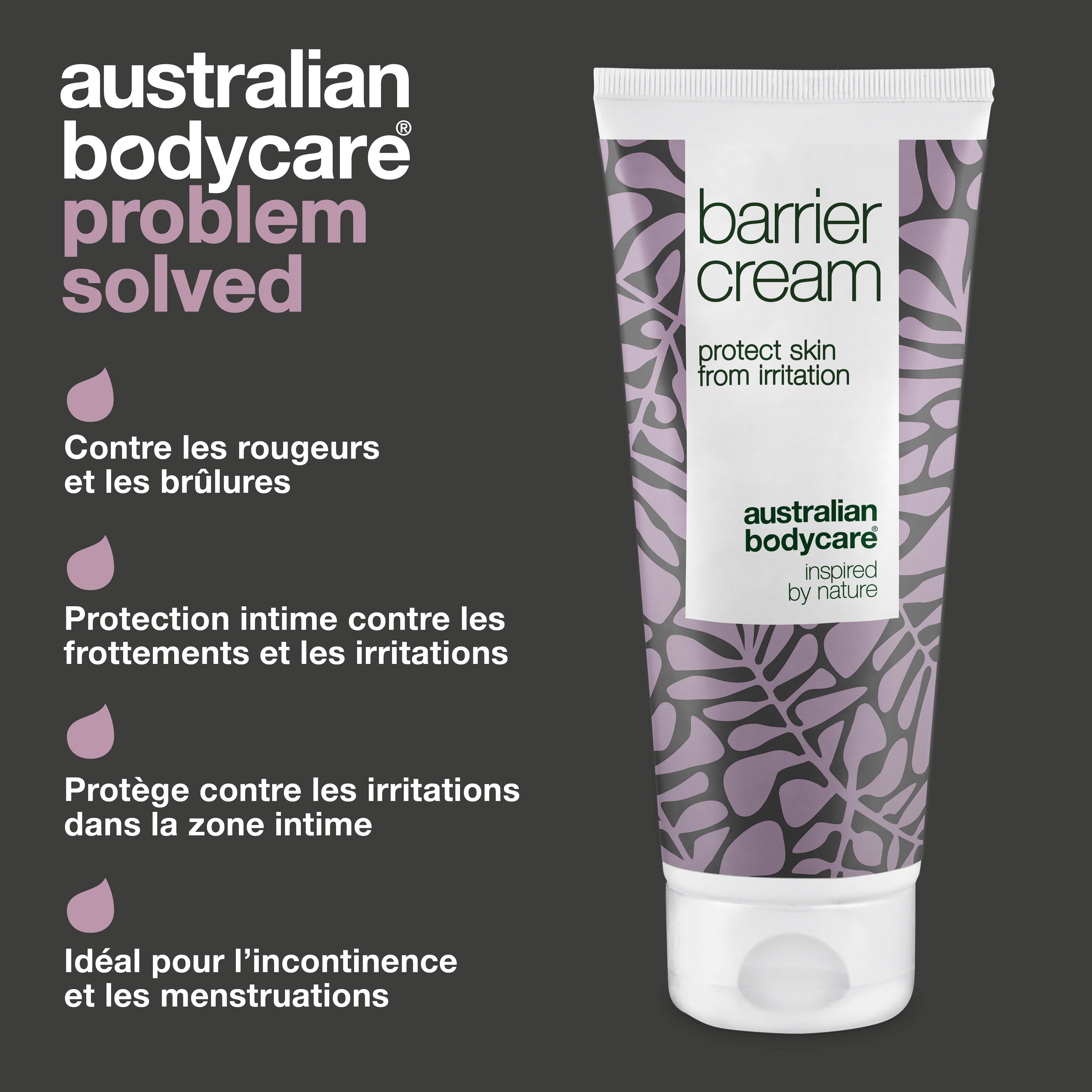 Crème barrière intime contre les rougeurs et l'inconfort — 100 ml de crème protège la zone intime des irritations, de l'humidité et des frottements. Les ingrédients naturels apaisent et soignent les peaux sensibles.