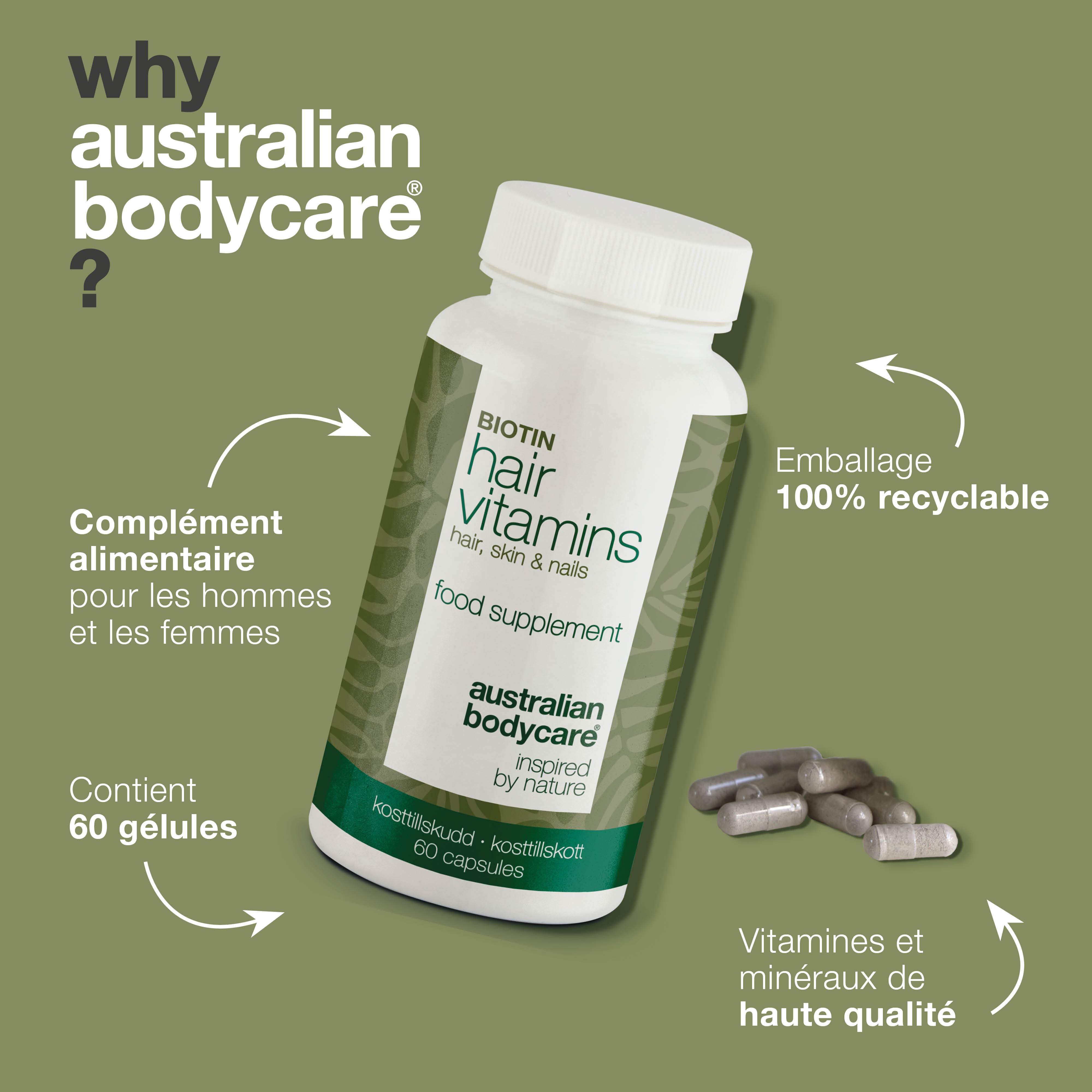 Vitamines capillaires avec biotine — La biotine pour des cheveux beaux et sains