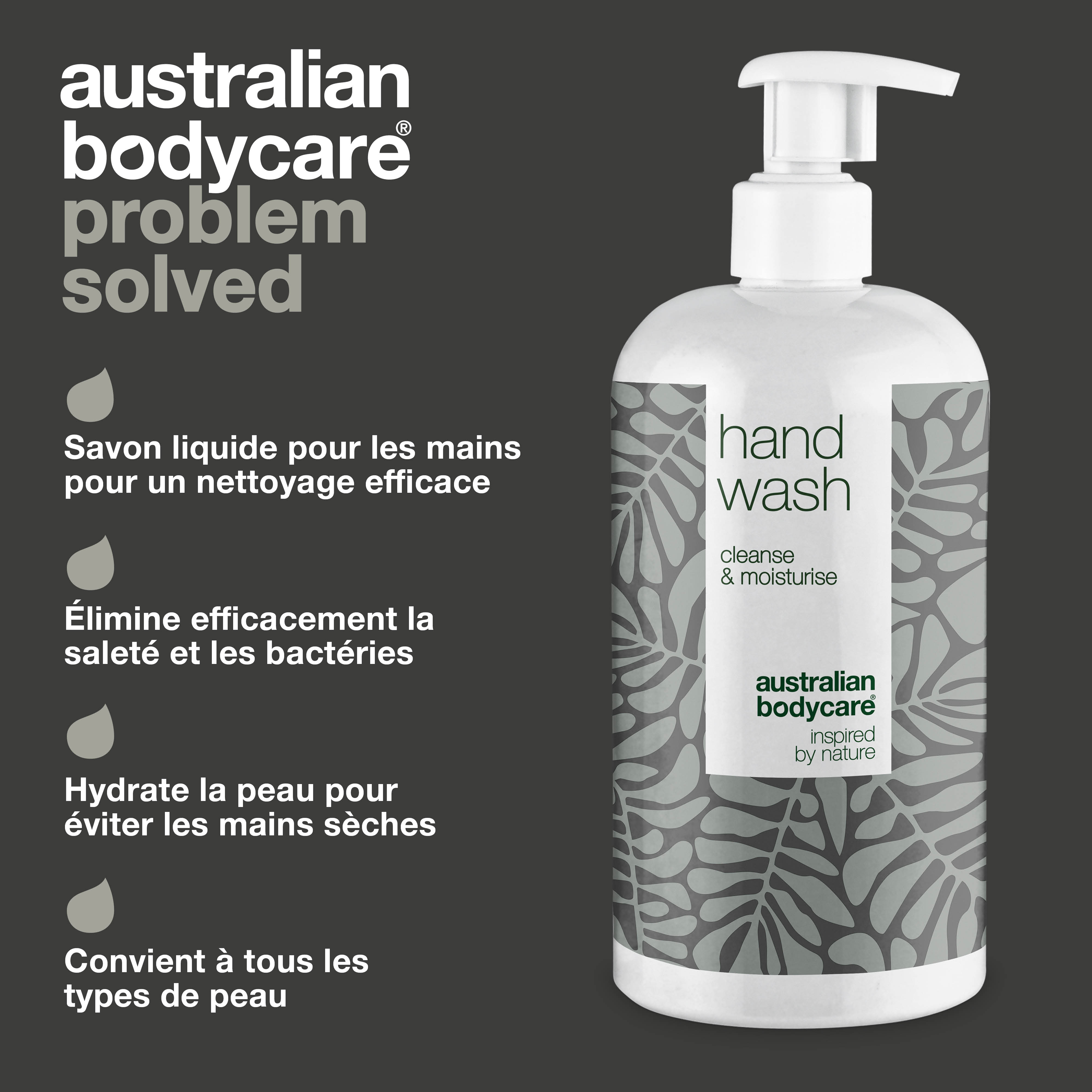 Savon liquide pour les mains sèches à l'huile d'arbre à thé — Lavage liquide pour les mains pour un nettoyage efficace des bactéries et de la saleté
