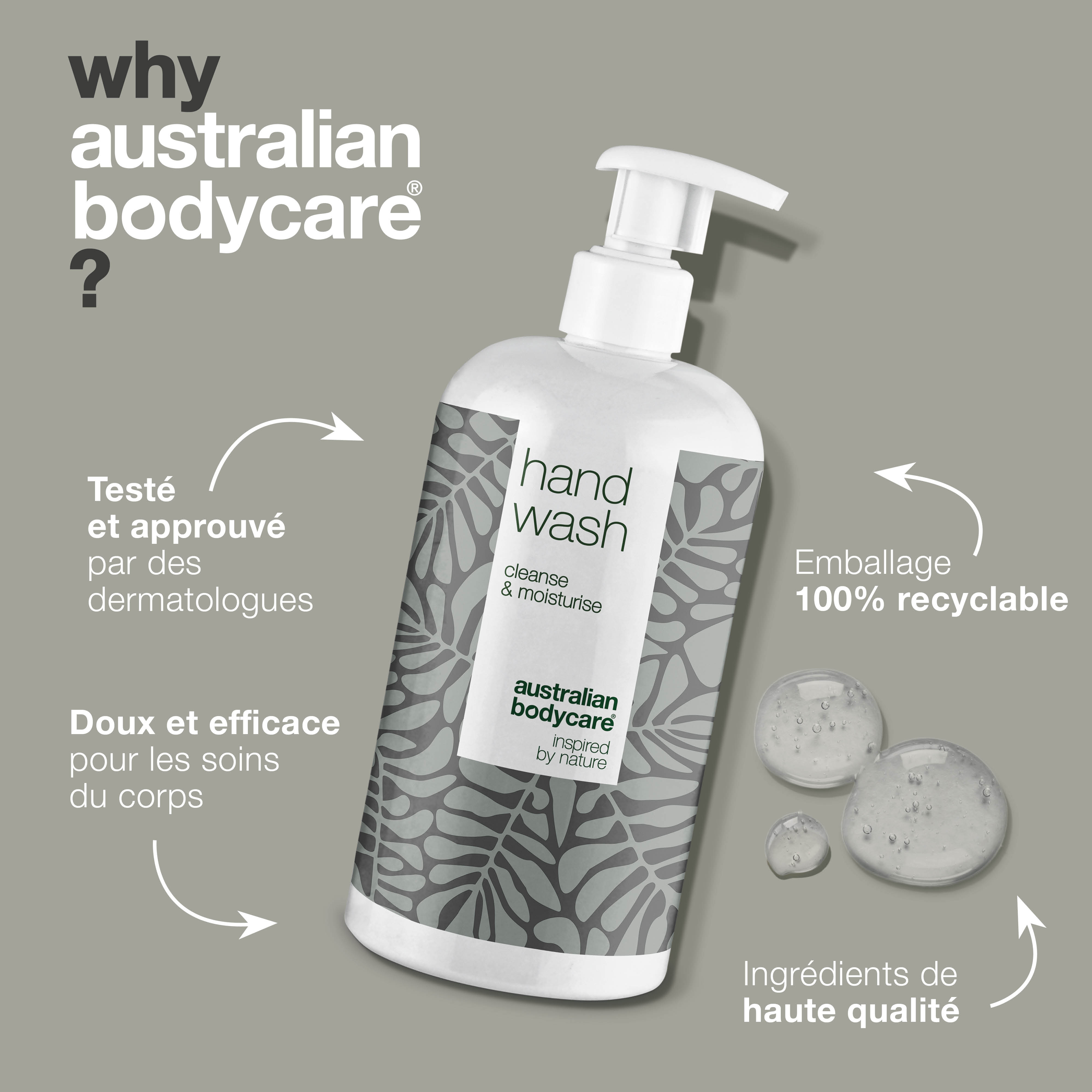 Savon liquide pour les mains sèches à l'huile d'arbre à thé — Lavage liquide pour les mains pour un nettoyage efficace des bactéries et de la saleté