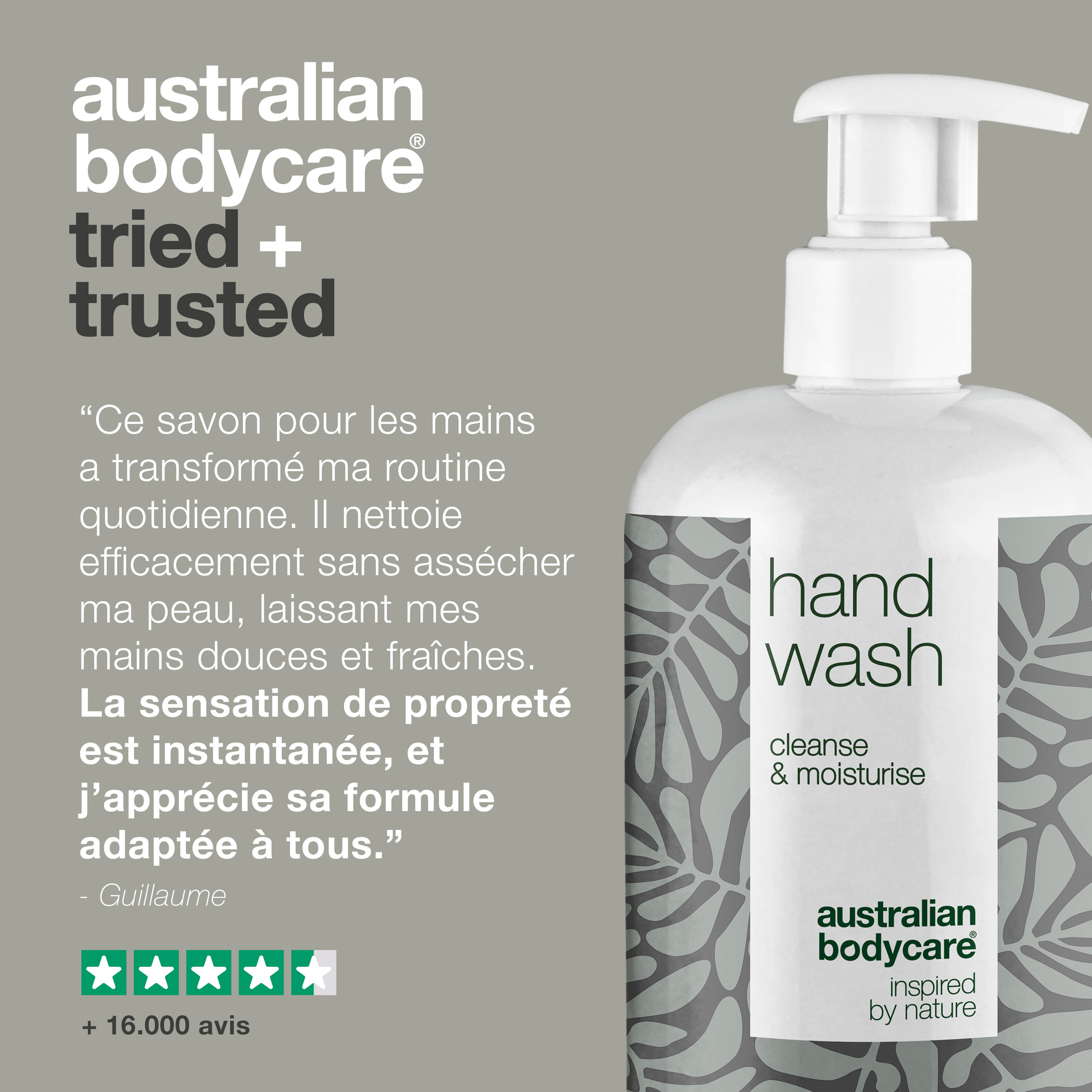 Savon liquide pour les mains sèches à l'huile d'arbre à thé — Lavage liquide pour les mains pour un nettoyage efficace des bactéries et de la saleté