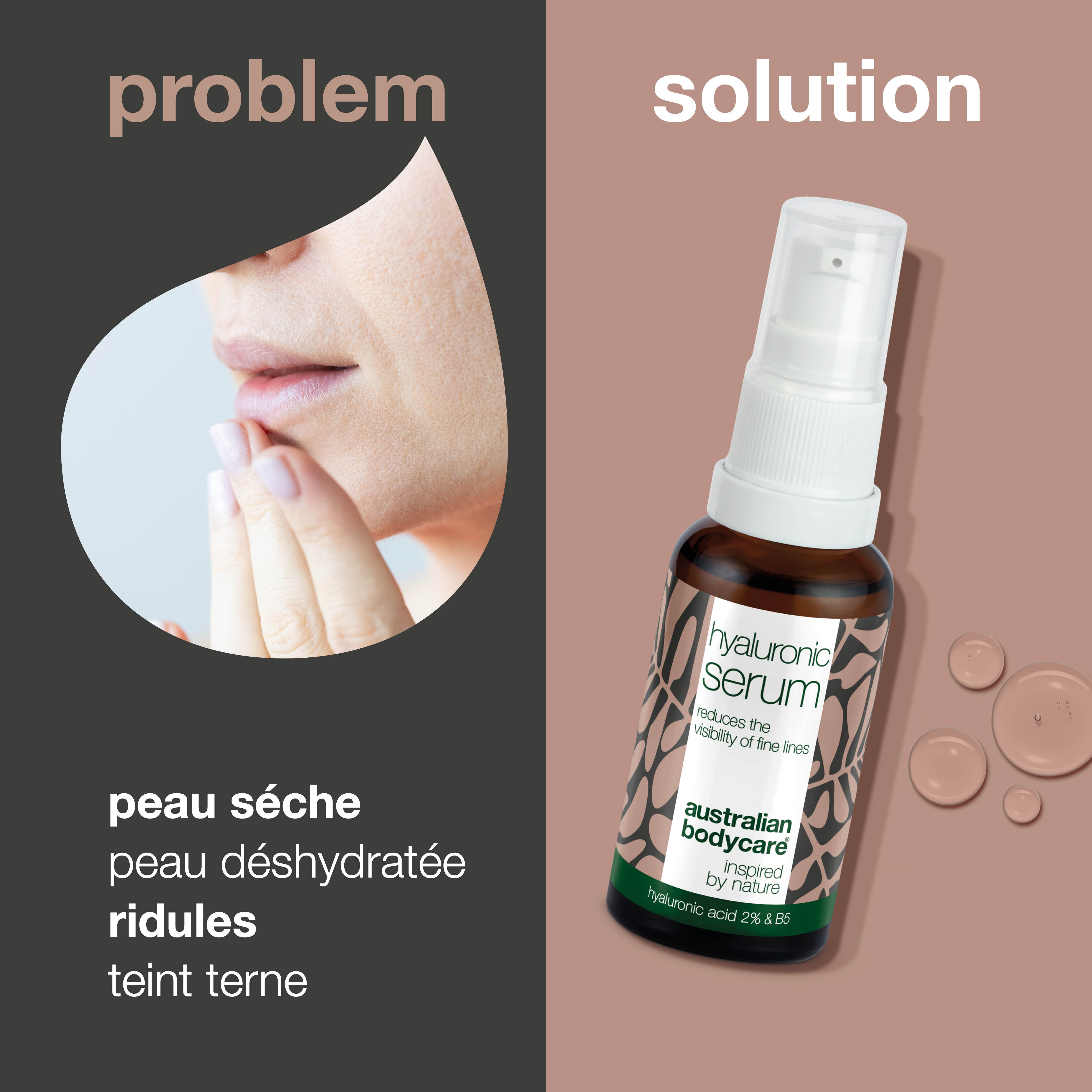 Sérum visage pour une peau radieuse et des ridules — Hydratation et éclat quotidiens. Réduit les ridules et la sécheresse grâce à des actifs naturels. Convient aux peaux sensibles ou matures.
