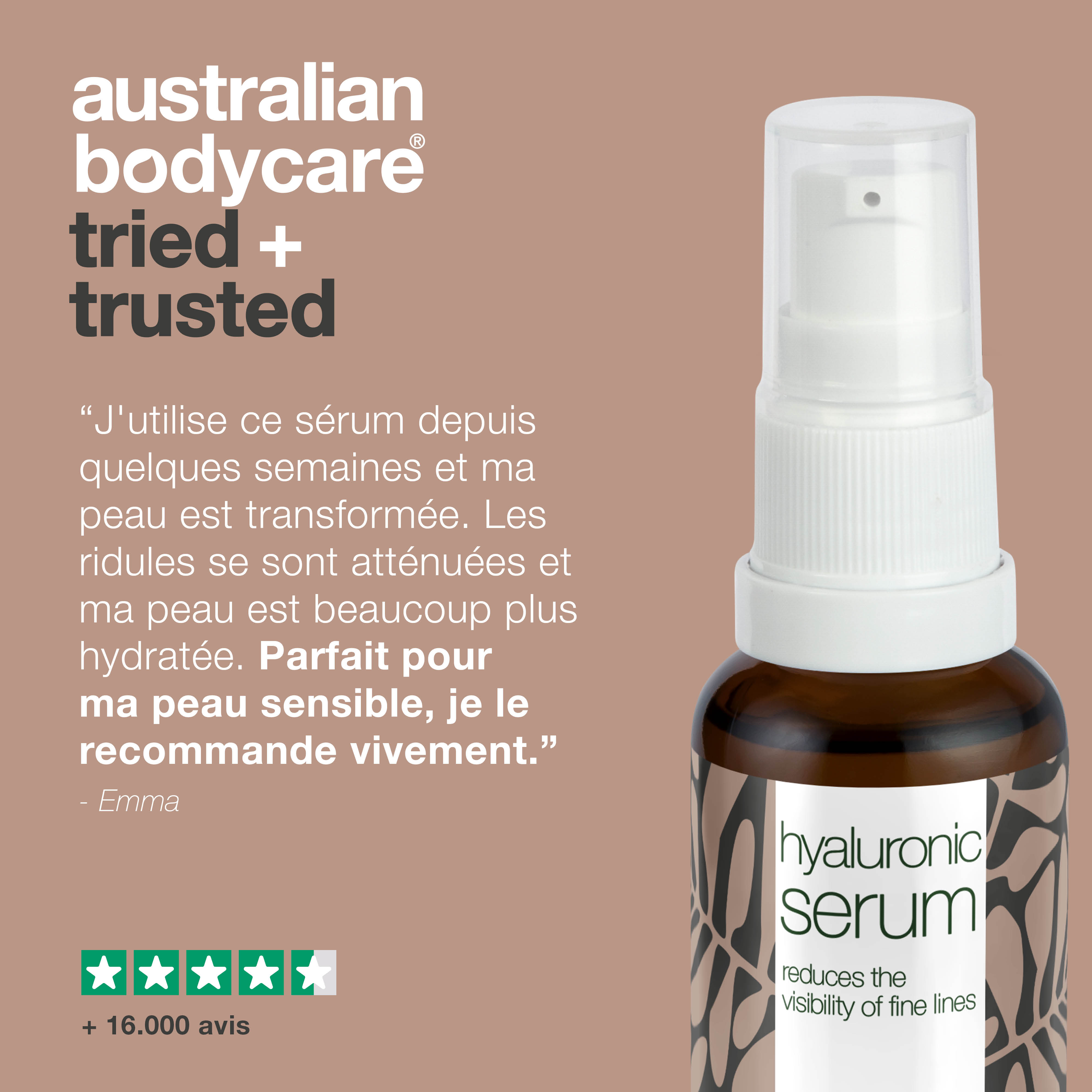 Sérum visage pour une peau radieuse et des ridules — Hydratation et éclat quotidiens. Réduit les ridules et la sécheresse grâce à des actifs naturels. Convient aux peaux sensibles ou matures.