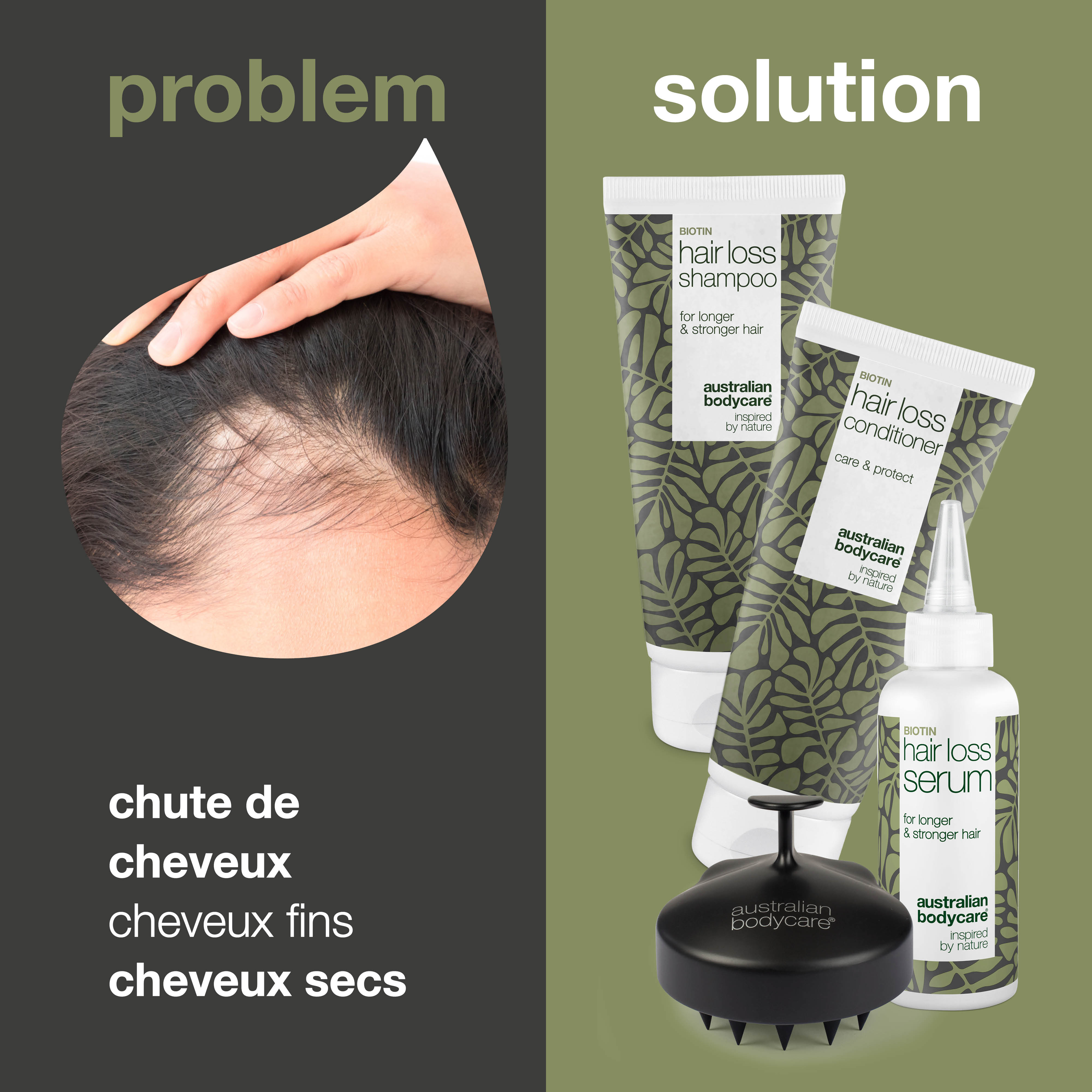 Le kit ultime contre la chute des cheveux — 4 produits pour la chute et la perte de cheveux