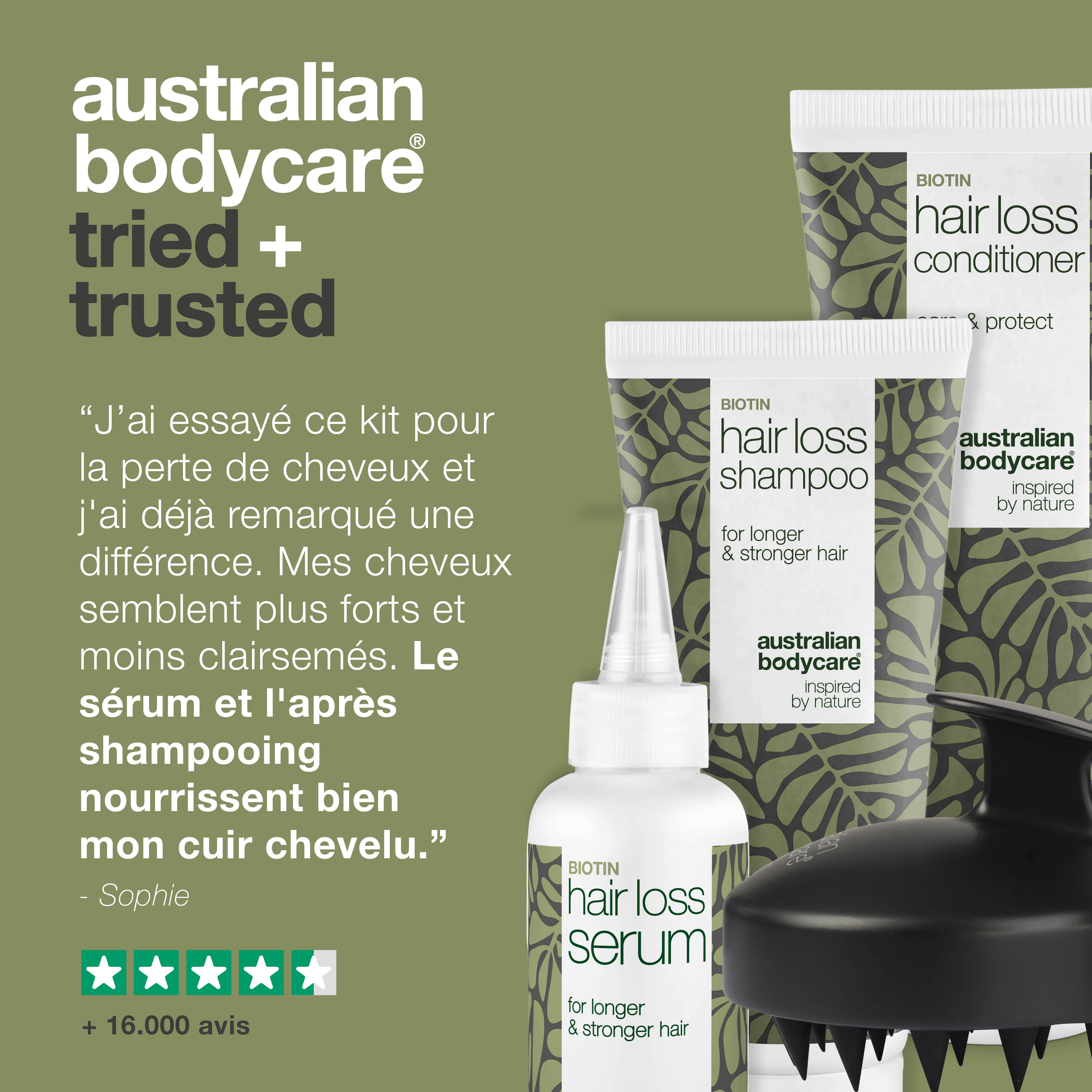 Le kit ultime contre la chute des cheveux — 4 produits pour la chute et la perte de cheveux