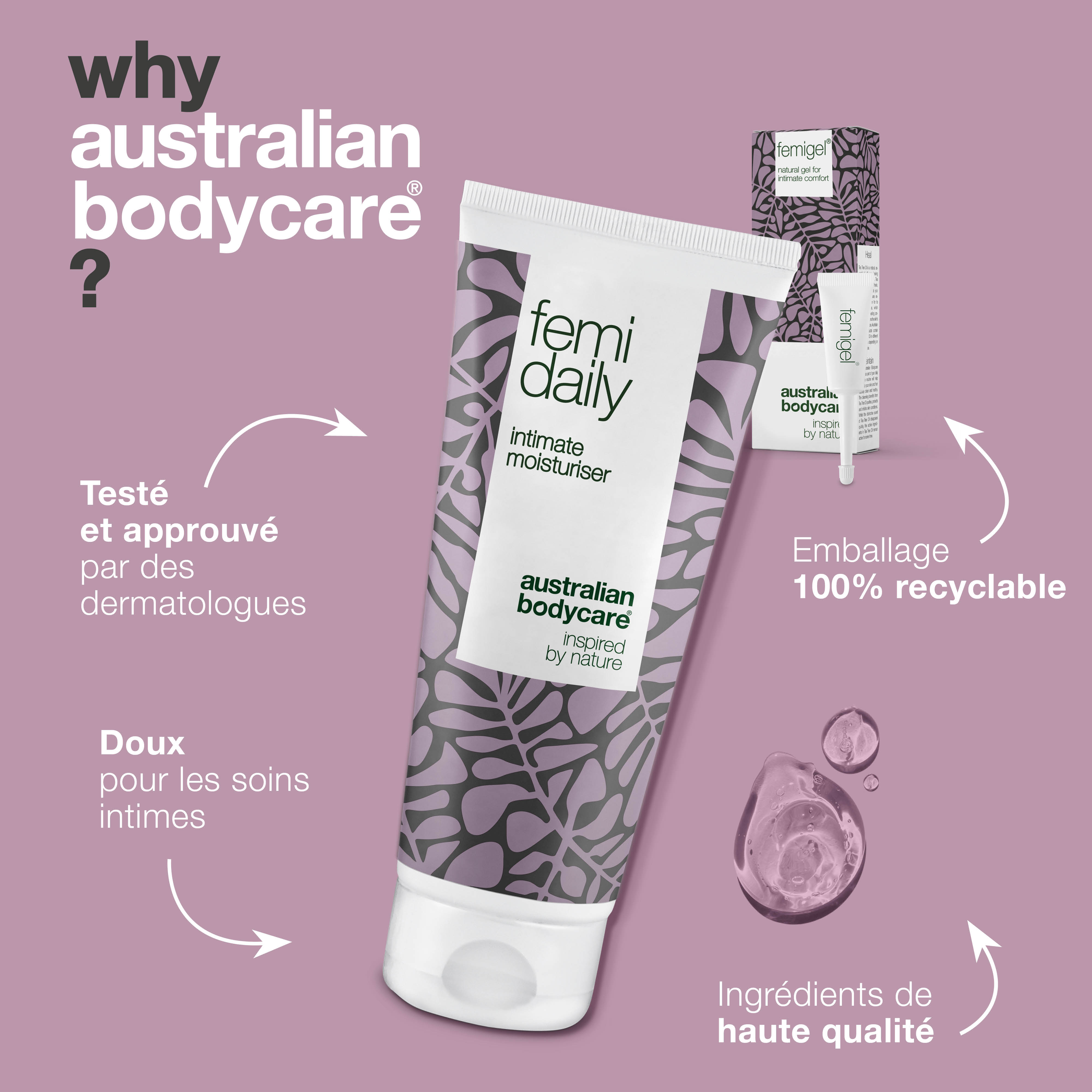2x produits intimes pour l'inconfort intime — Produits intimes pour la sécheresse vaginale, les démangeaisons génitales et les odeurs vaginales