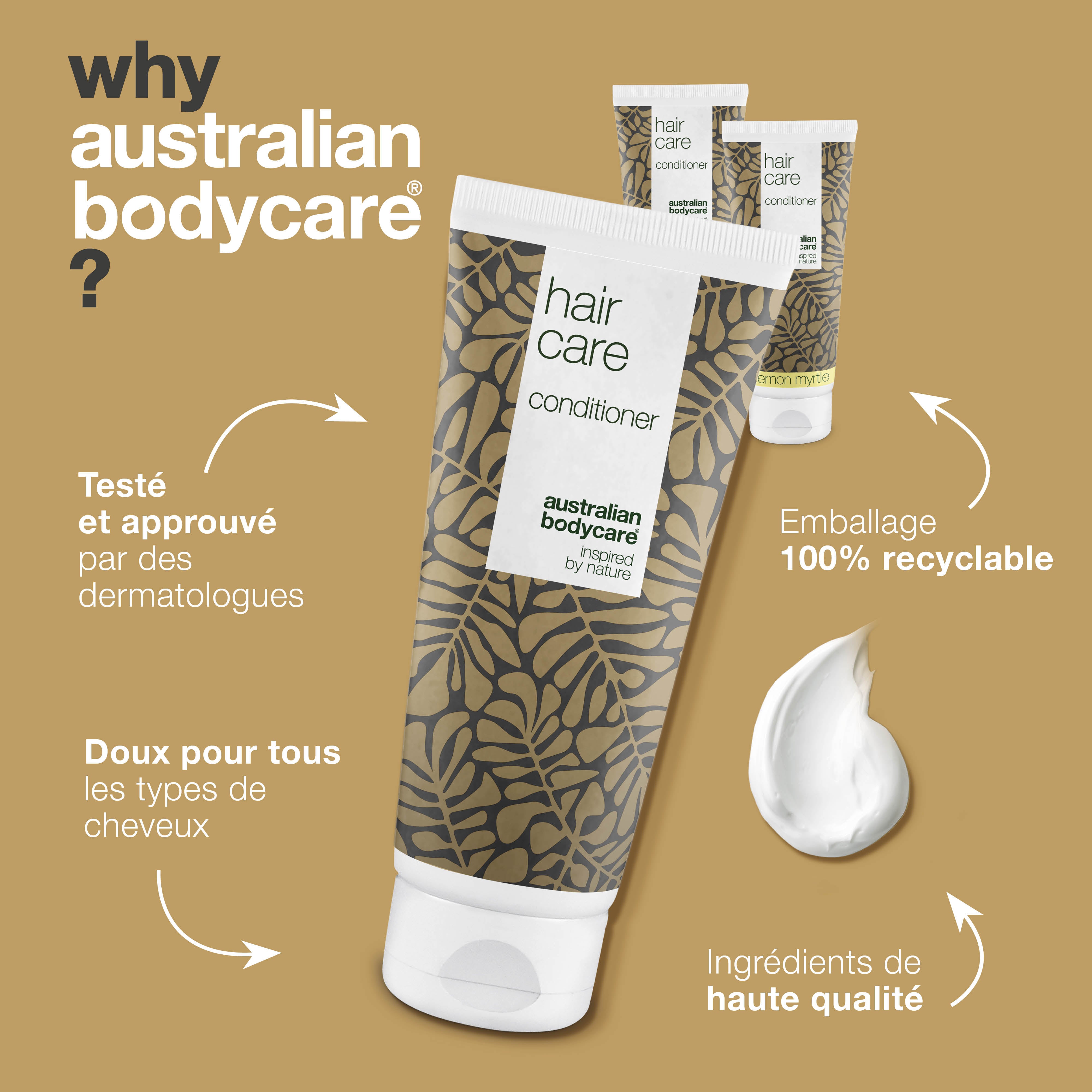 3 pour 2 Après-shampoing 200 ml - achat groupé — Lot d'après-shampooings (200 ml) : huile de tea tree et myrte citronné