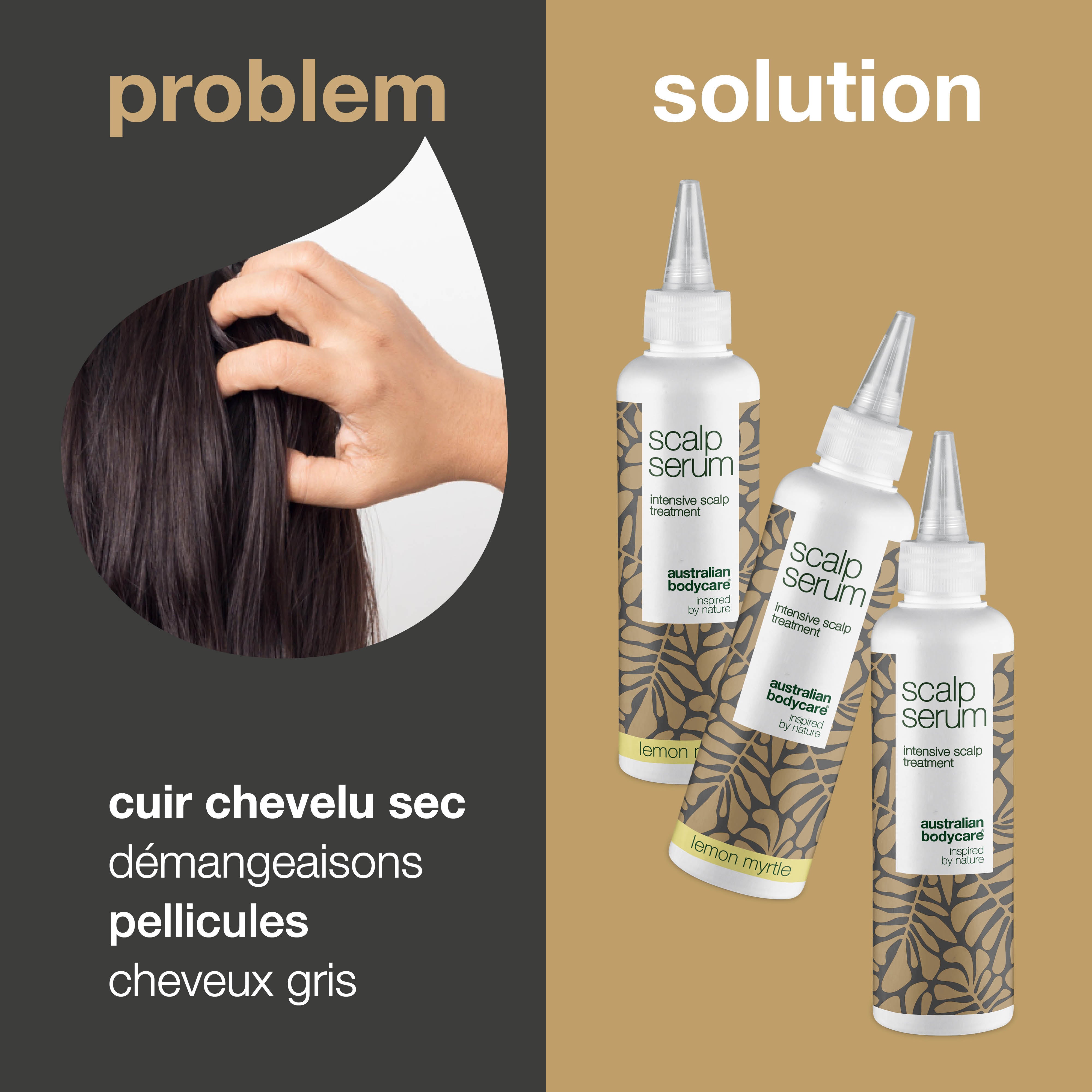 3 pour 2 Traitement du cuir chevelu au sérum 150 ml - achat groupé — Lot de 3 sérums cuir chevelu (150 ml) : Tea Tree & Myrte citronnée