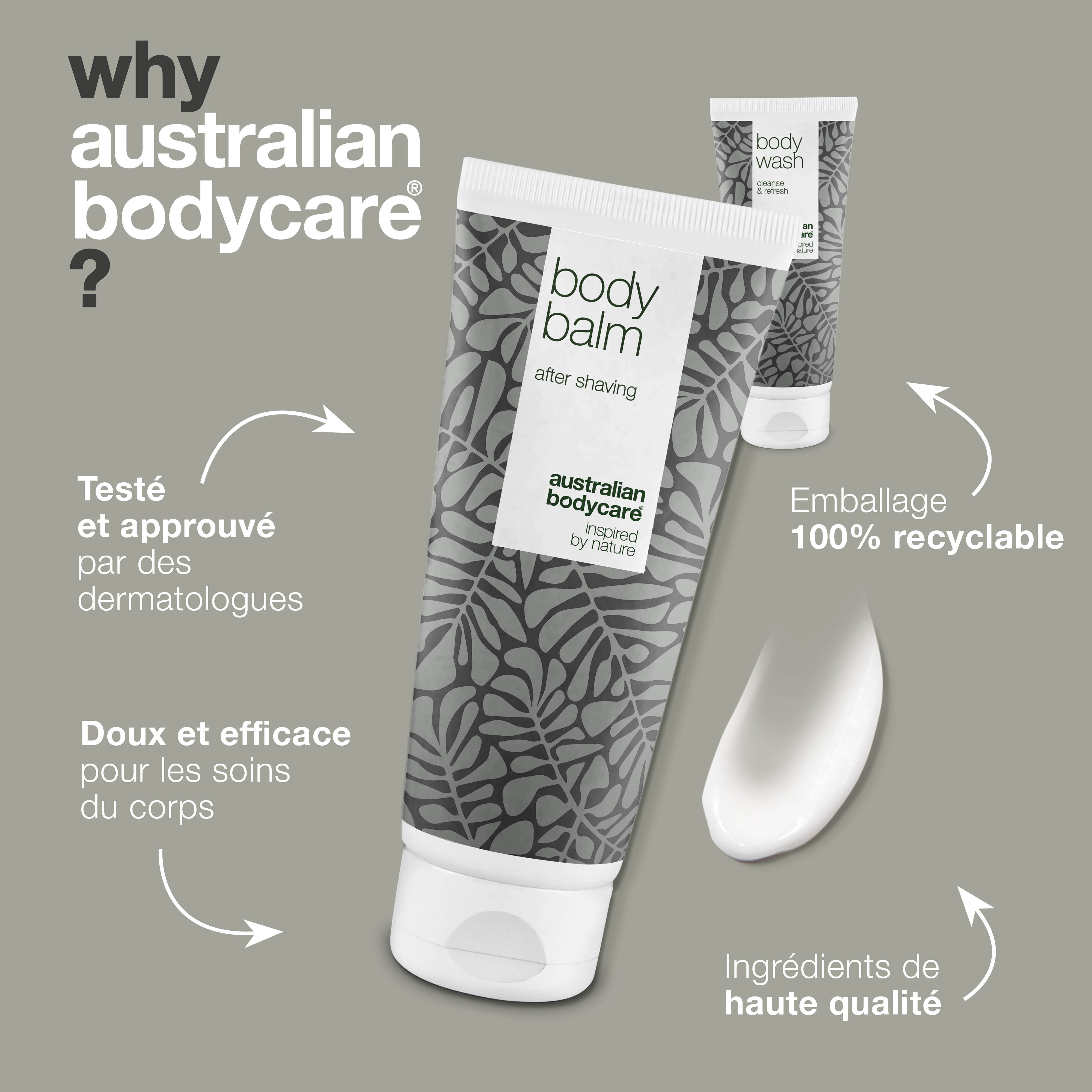 Pack de soins pour raser les aisselles — 2 produits contre le feu du rasoir aux aisselles après épilation