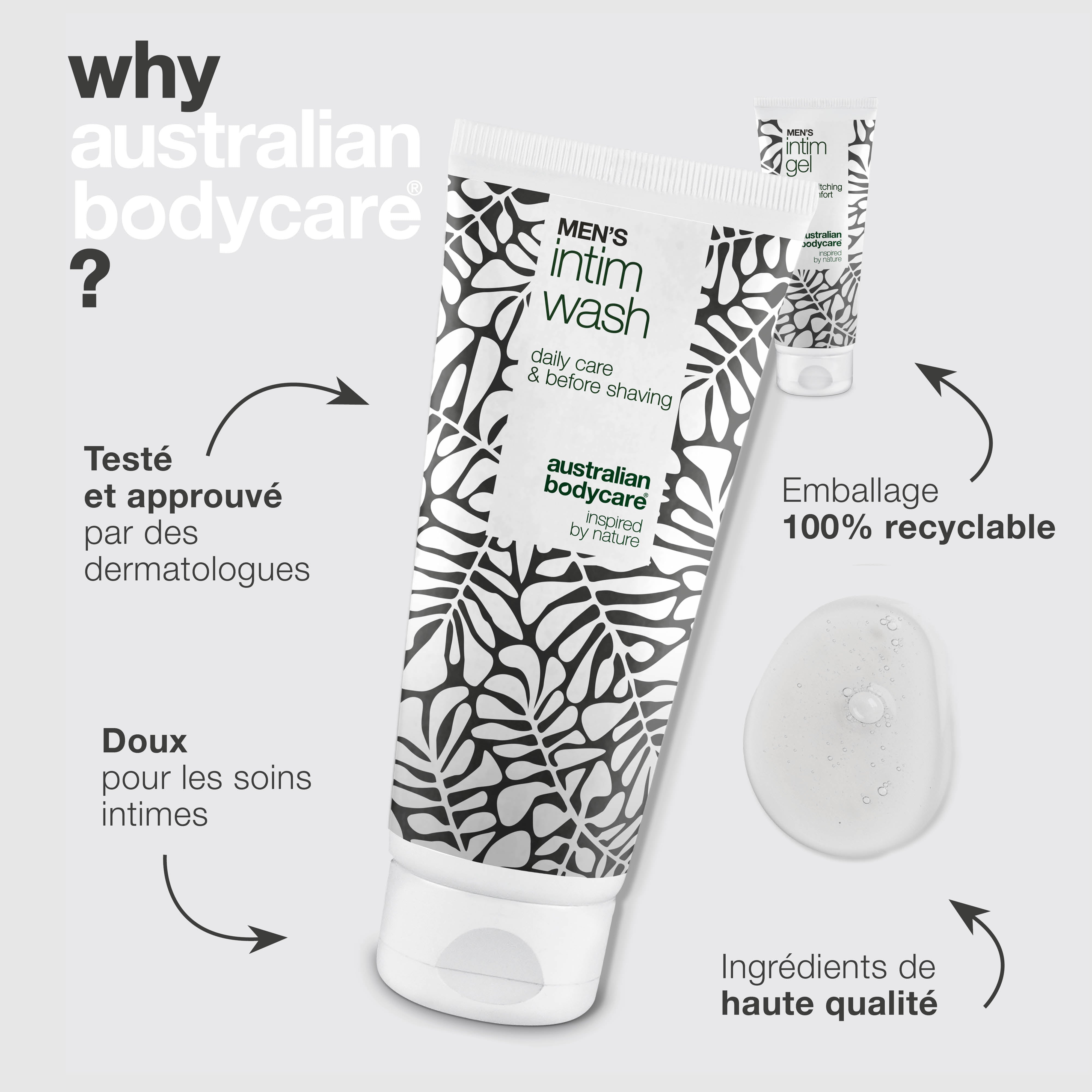 Gel et savon contre l'irritation due à l’eczéma marginé de Hebra — Contre les démangeaisons au niveau du pénis et du vagin et l'eczéma marginé.