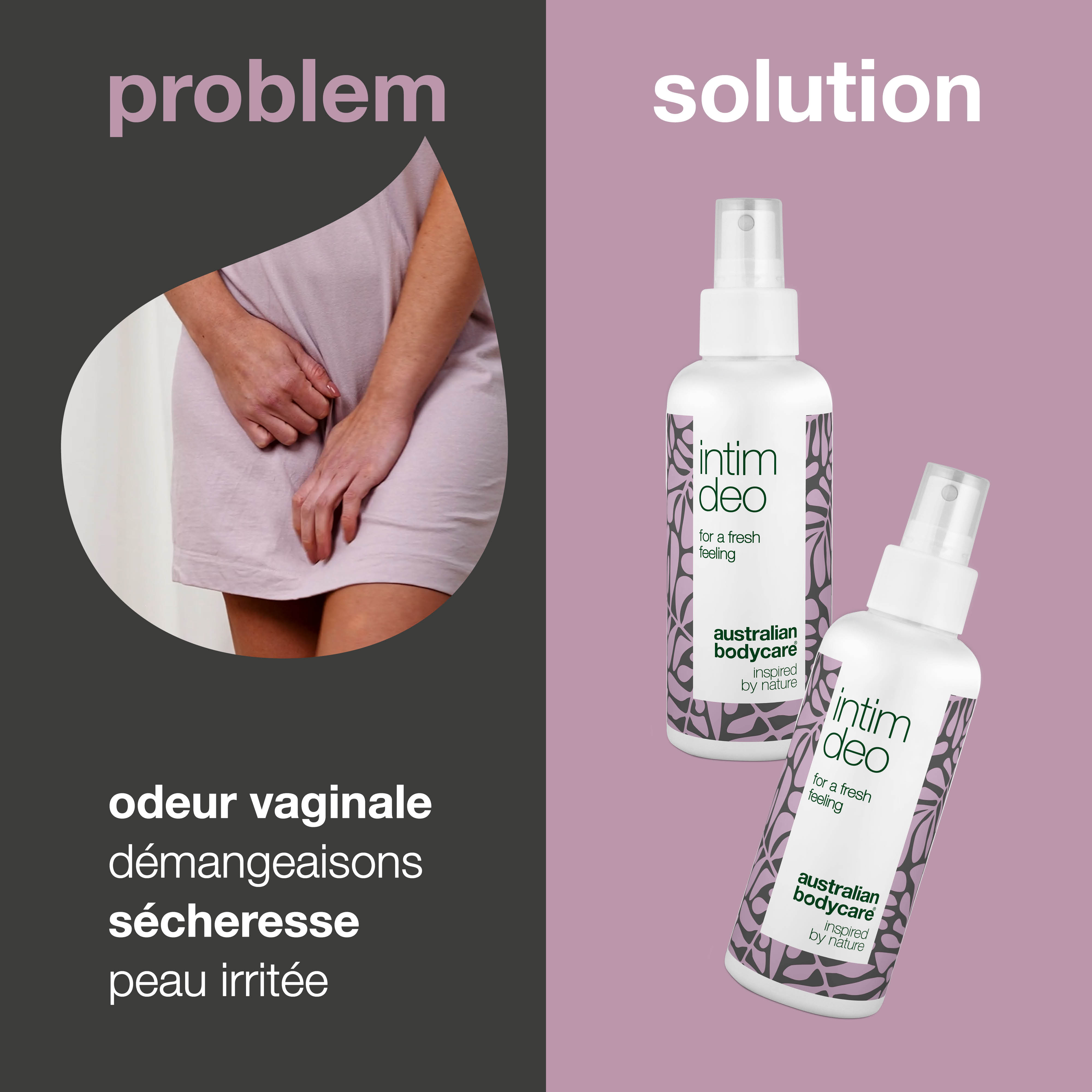 2x Déodorant intime pour odeur vaginale — Déodorant intime contre les odeurs vaginales indésirables et l'inconfort