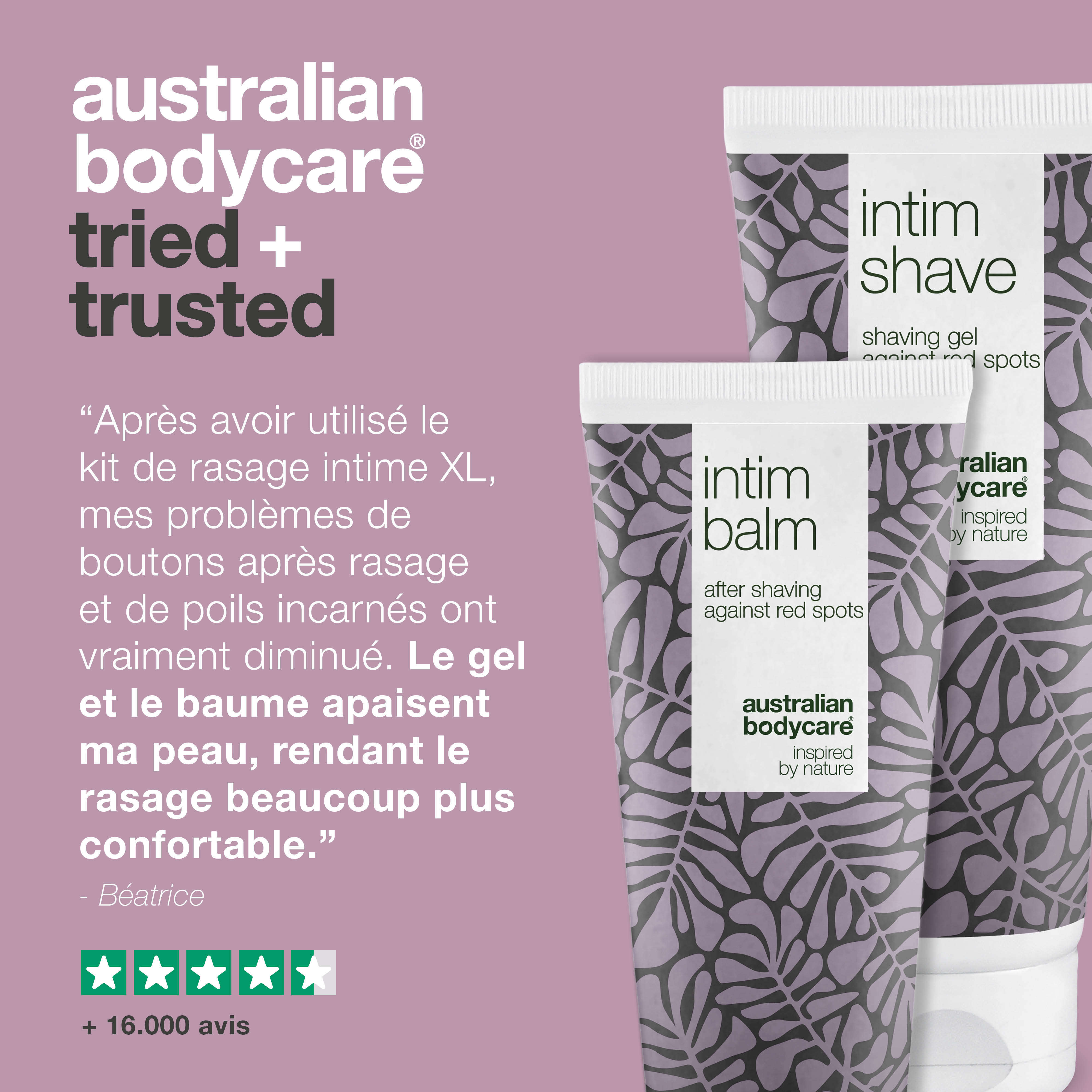 Kit de rasage intime XL — grand gel de rasage intime et baume après-rasage pour poils incarnés