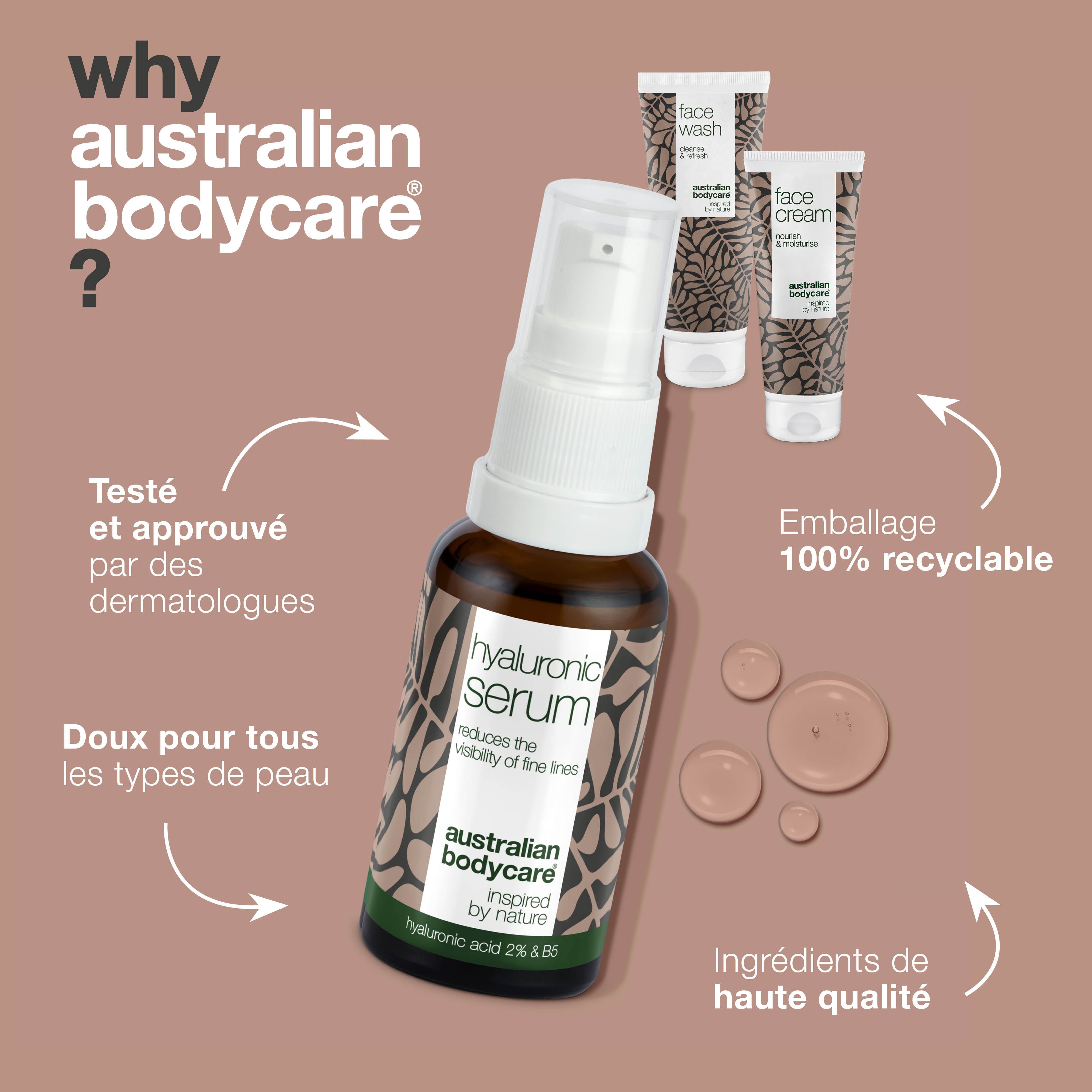 Booster d'acide hyaluronique pour une peau éclatante et lisse — 3 produits pour beaucoup d'éclat et minimisation de rides et ridules