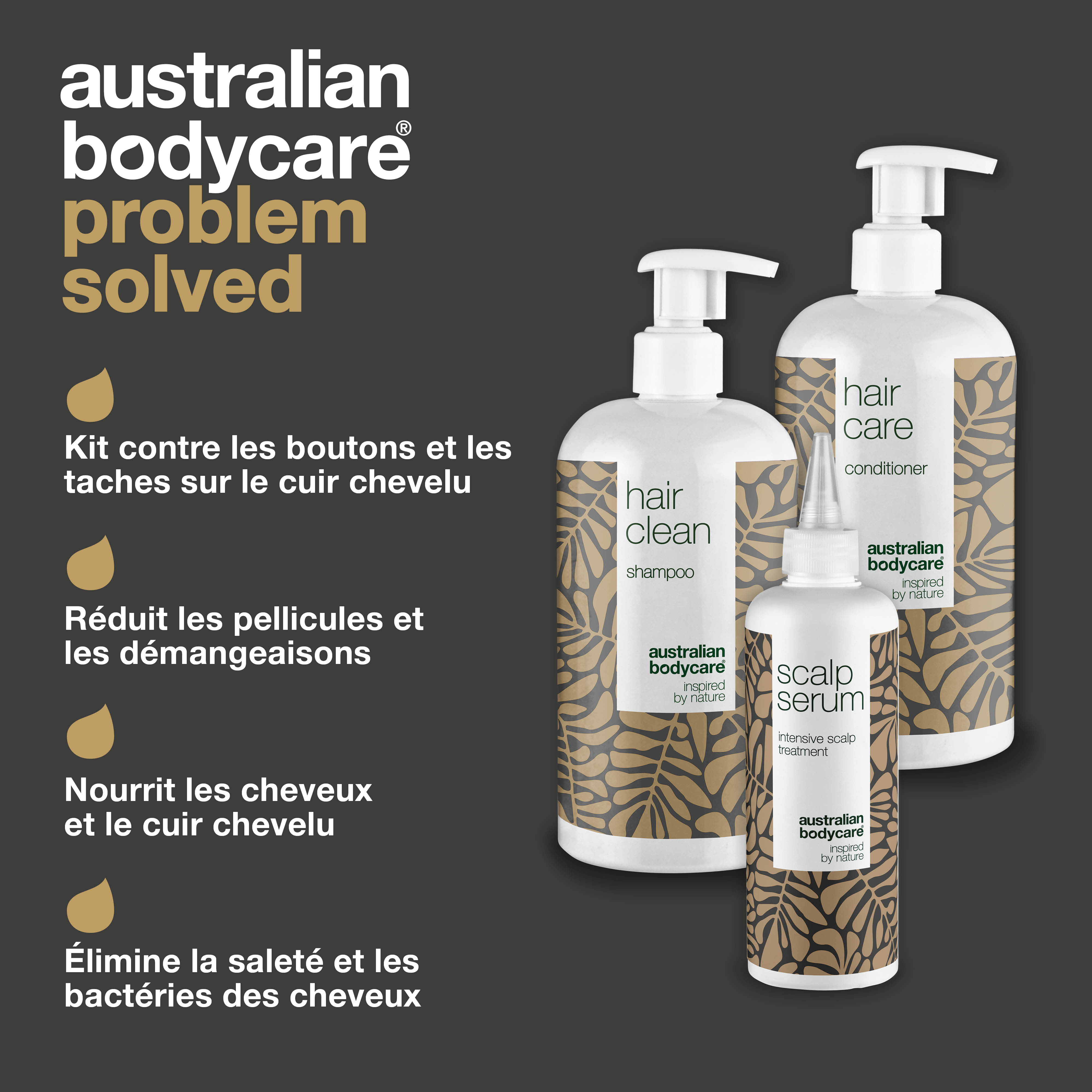 Produits XL pour pellicules, cuir chevelu sec et irrité — 3 produits pour cuir chevelu squameux et qui démange, pellicules ou cheveux gras