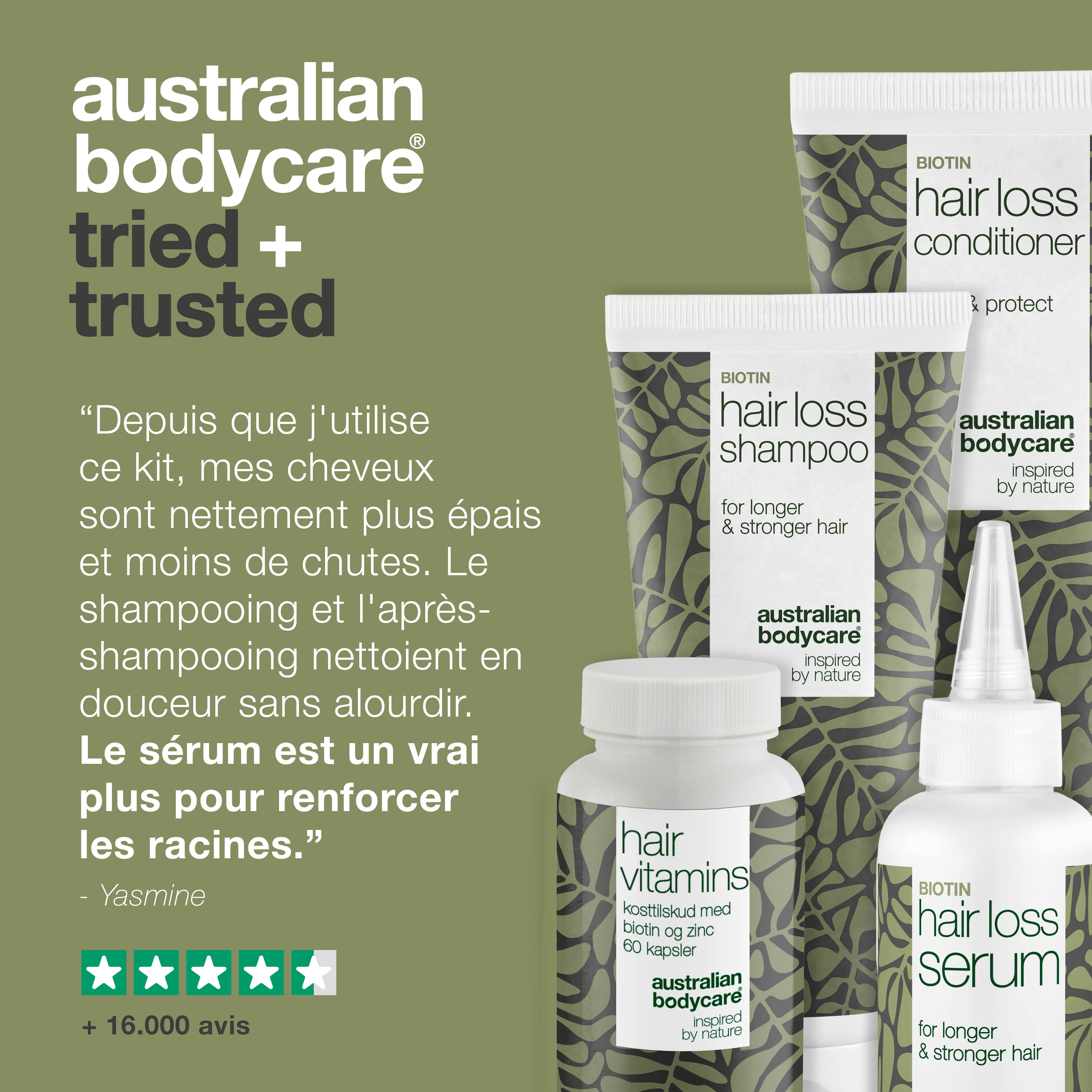 4 produits contre la chute et l'amincissement des cheveux — Produits contre la chute des cheveux à base de biotine, d'huile d'arbre à thé et de Capilia Longa