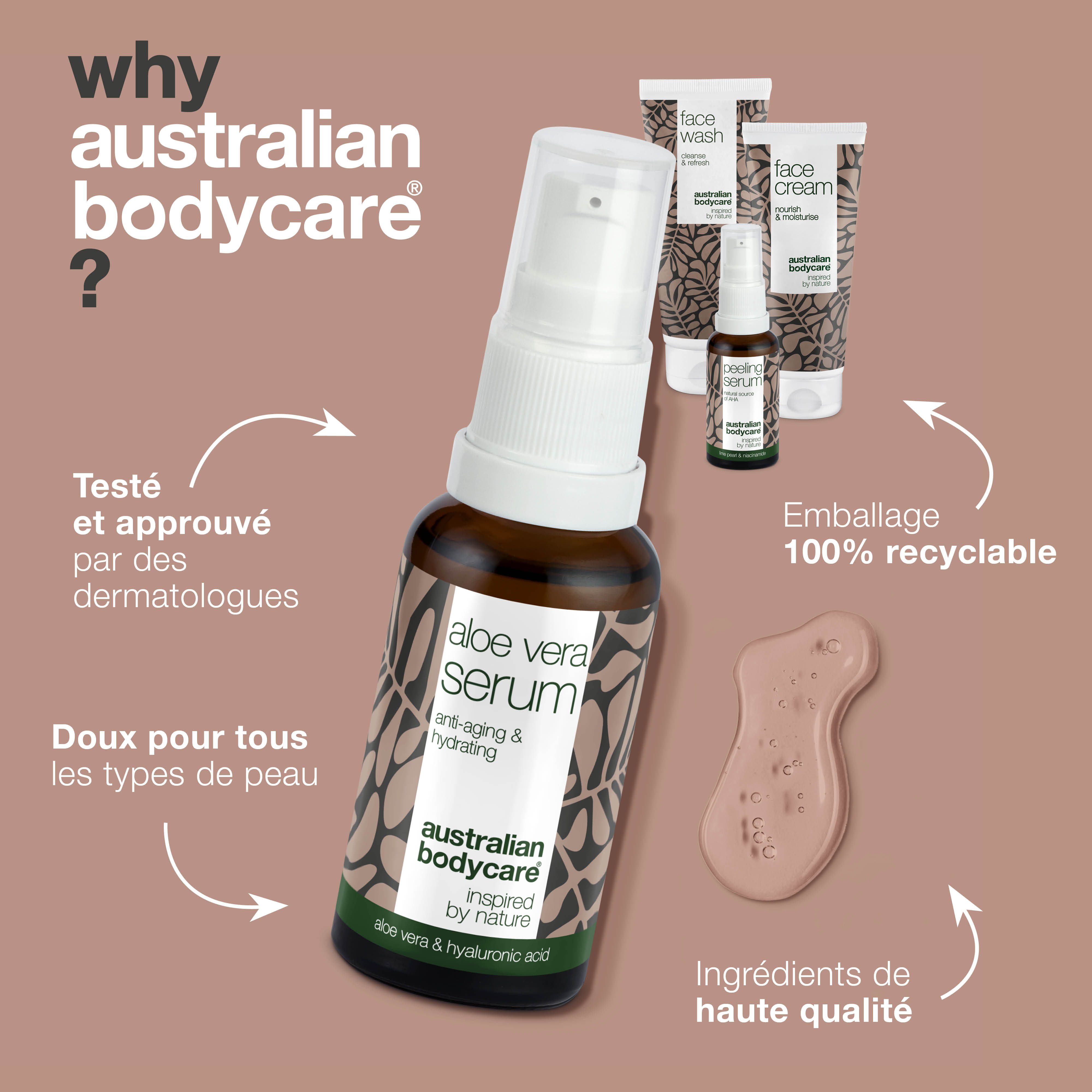 4 Produits pour les rides et les peaux déshydratées — Pack complet Anti Âge contre les rides et la peau sèche du visage