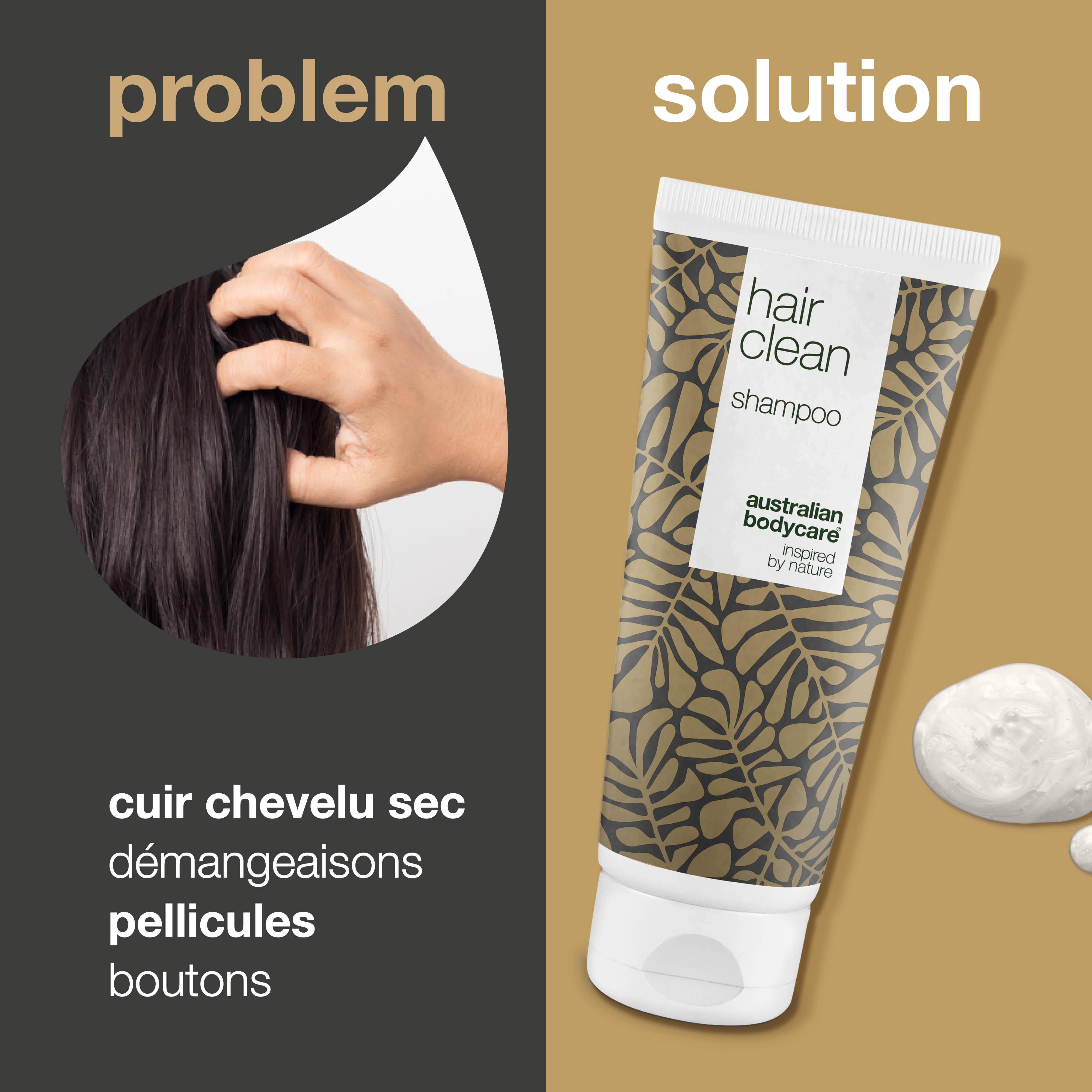 Shampoing antipelliculaire à l'huile d'arbre à thé contre le cuir chevelu sec et les démangeaisons — Shampoing à l'arbre à thé pour le soin quotidien et la prévention des pellicules, du cuir chevelu squameux et des taches sur le cuir chevelu
