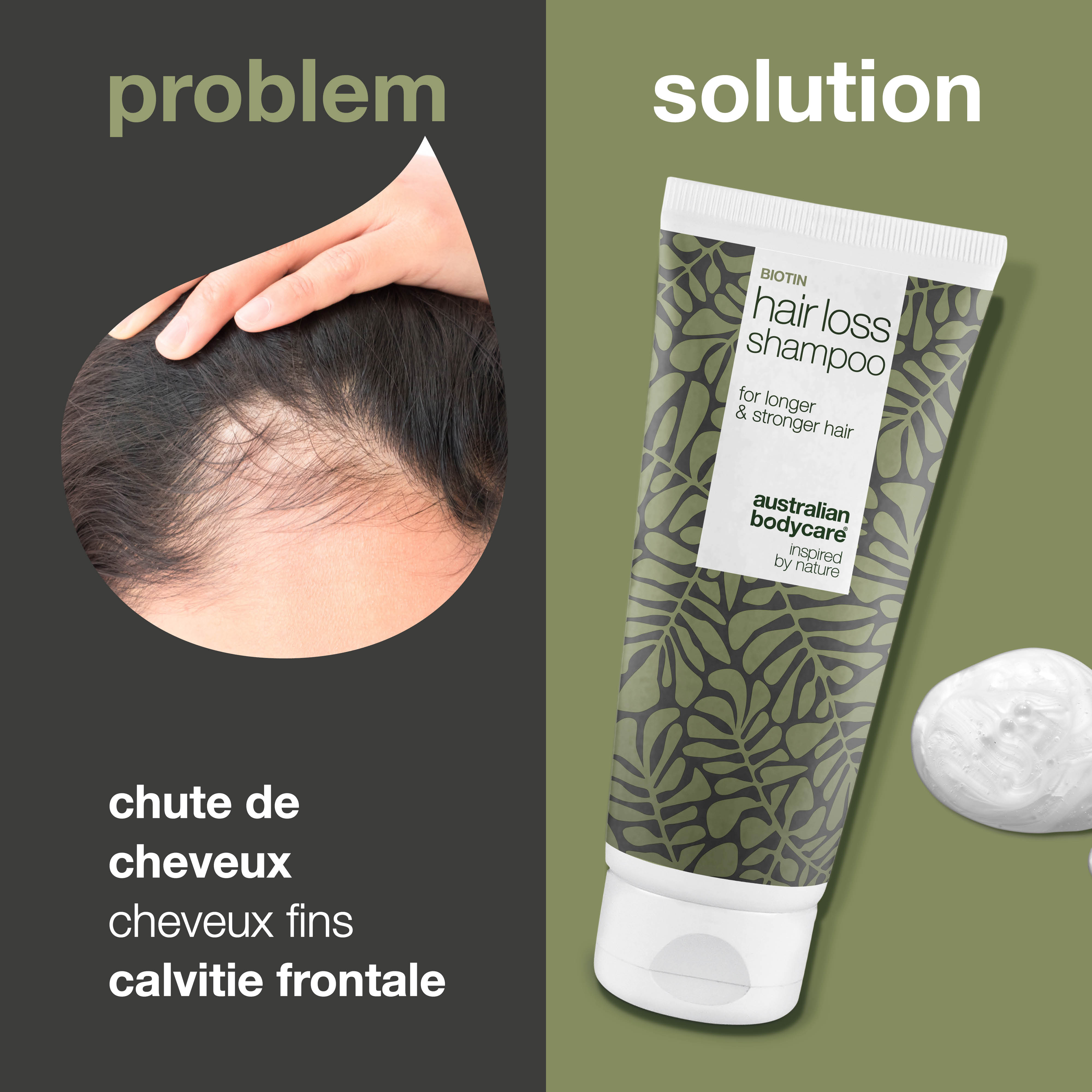 Shampoing anti-chute pour cheveux clairsemés à la biotine et au Capilia Longa — Shampoing pour cheveux fins, fins ou dégarnis