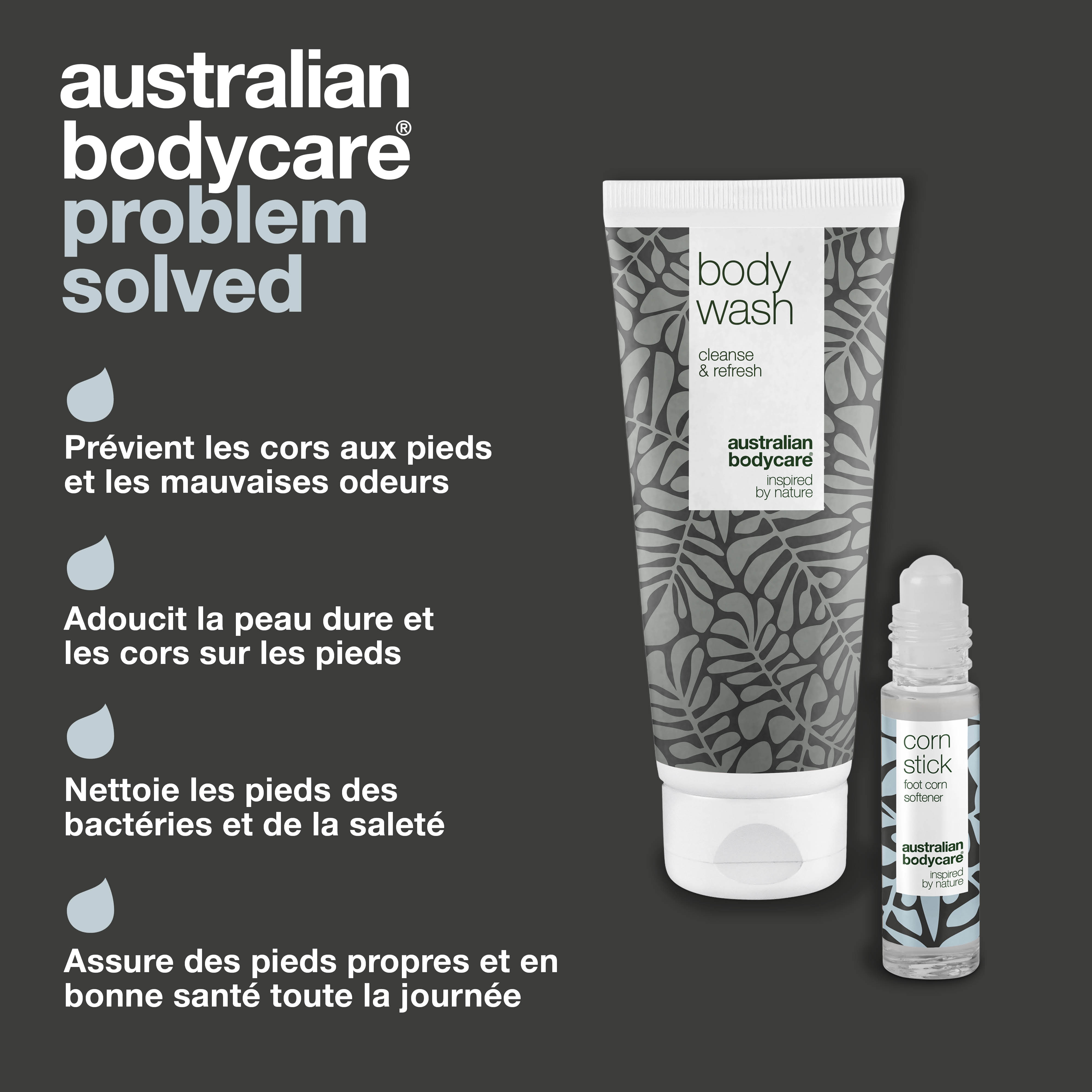 2 produits pour les cors des pieds — 2 produits pour les cors des pieds et la peau dure des pieds