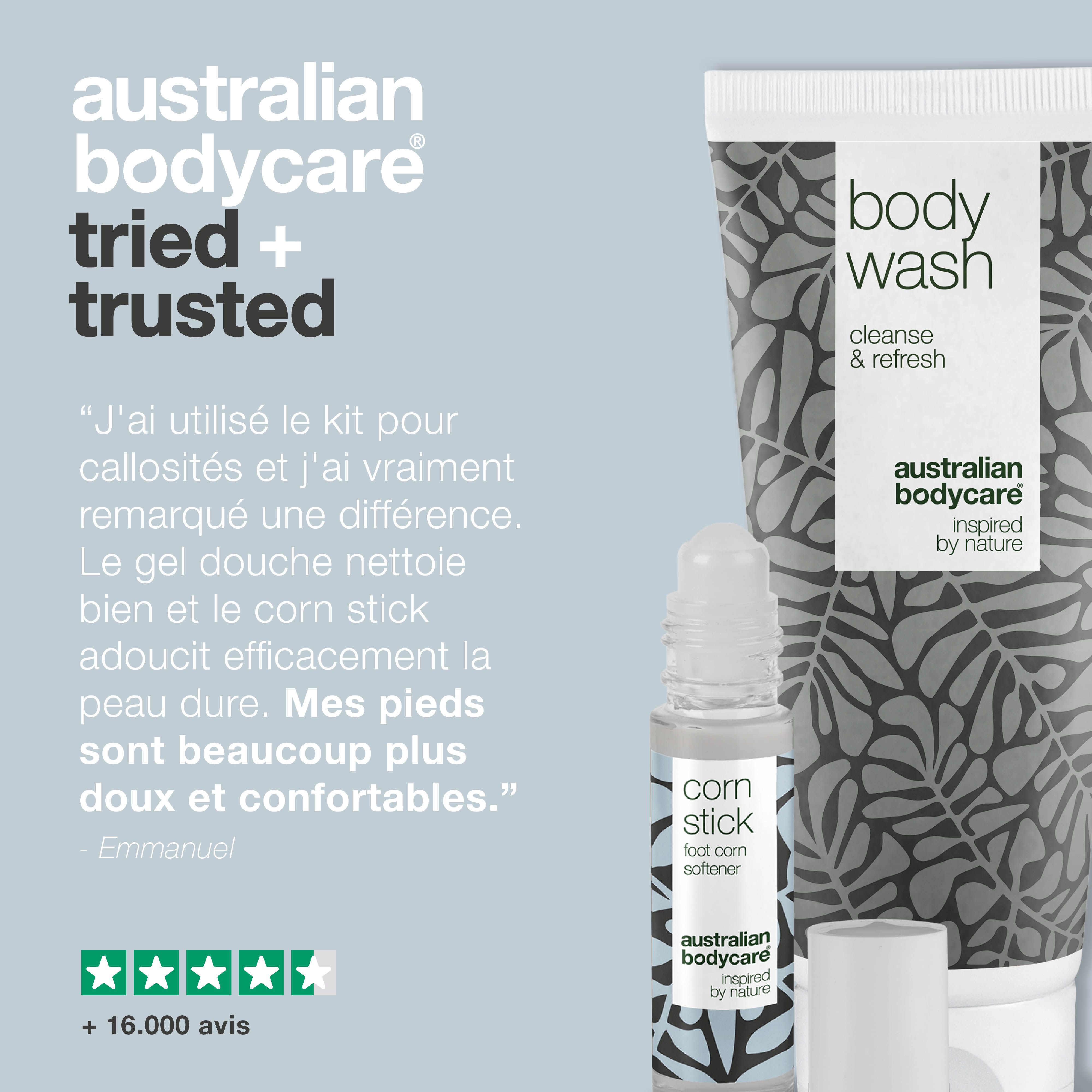 2 produits pour les cors des pieds — 2 produits pour les cors des pieds et la peau dure des pieds