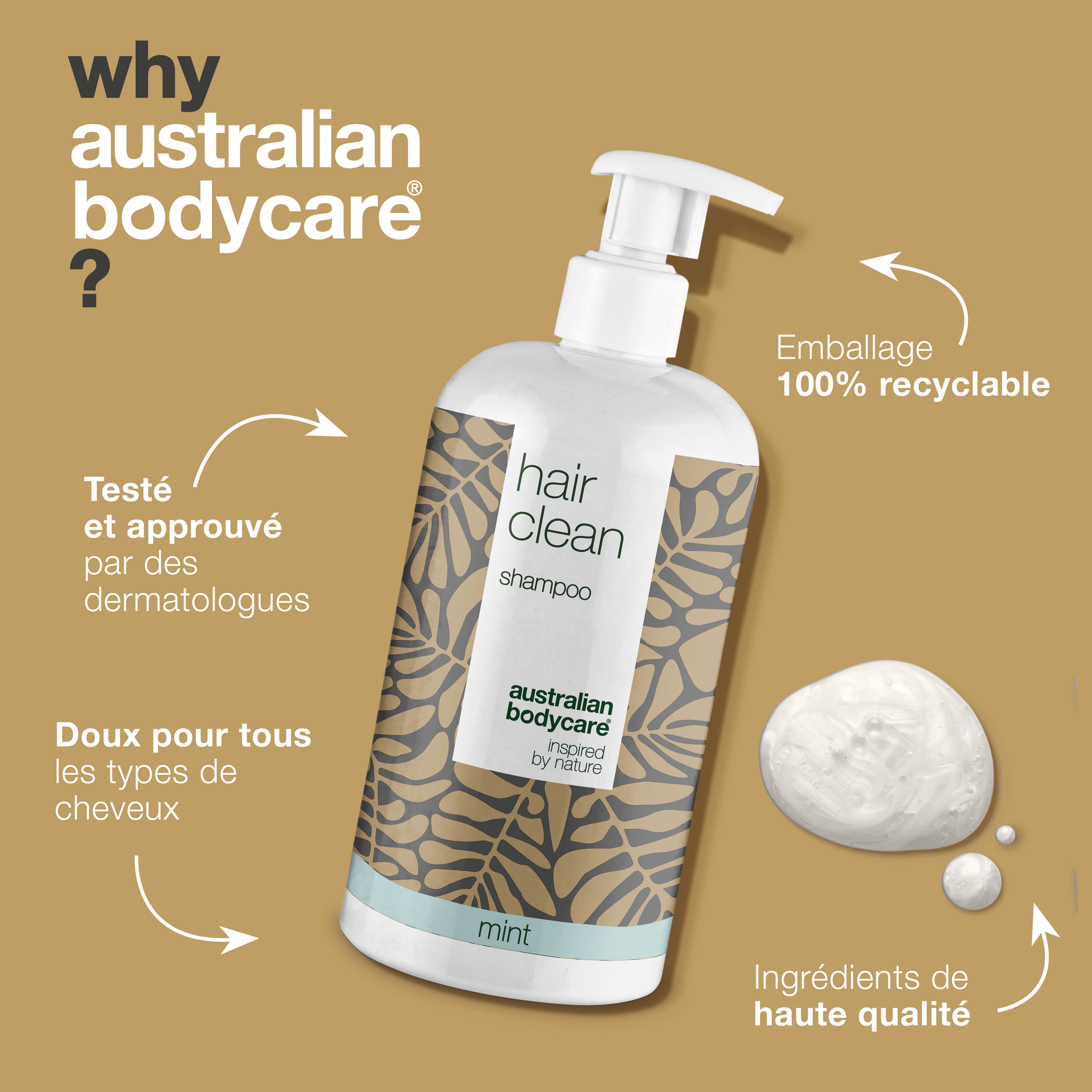 4 Shampooing pour 3 à l’huile de Tea Tree 500 ml Menthe - offre groupée — Offre groupée avec 4 shampooings (500 ml) : Huile de tea tree et menthe