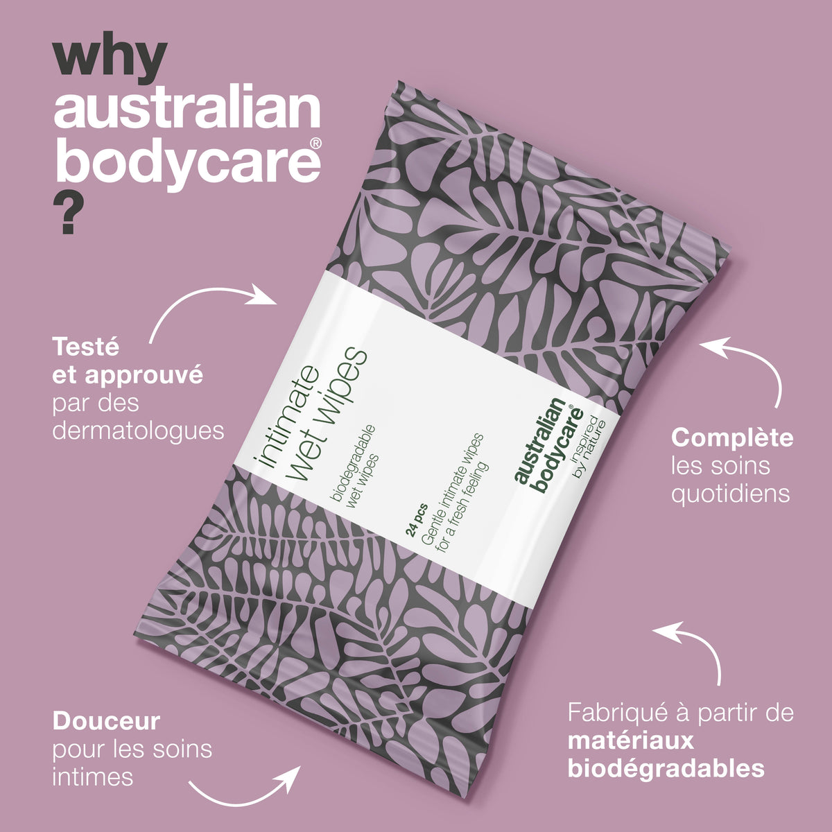 Lingettes Humides Nettoyage Corporel 50 Pièces – Individuelles, Peaux Sensibles, Avec Camomille, Aloe Vera & Glycérine – Multicolore A