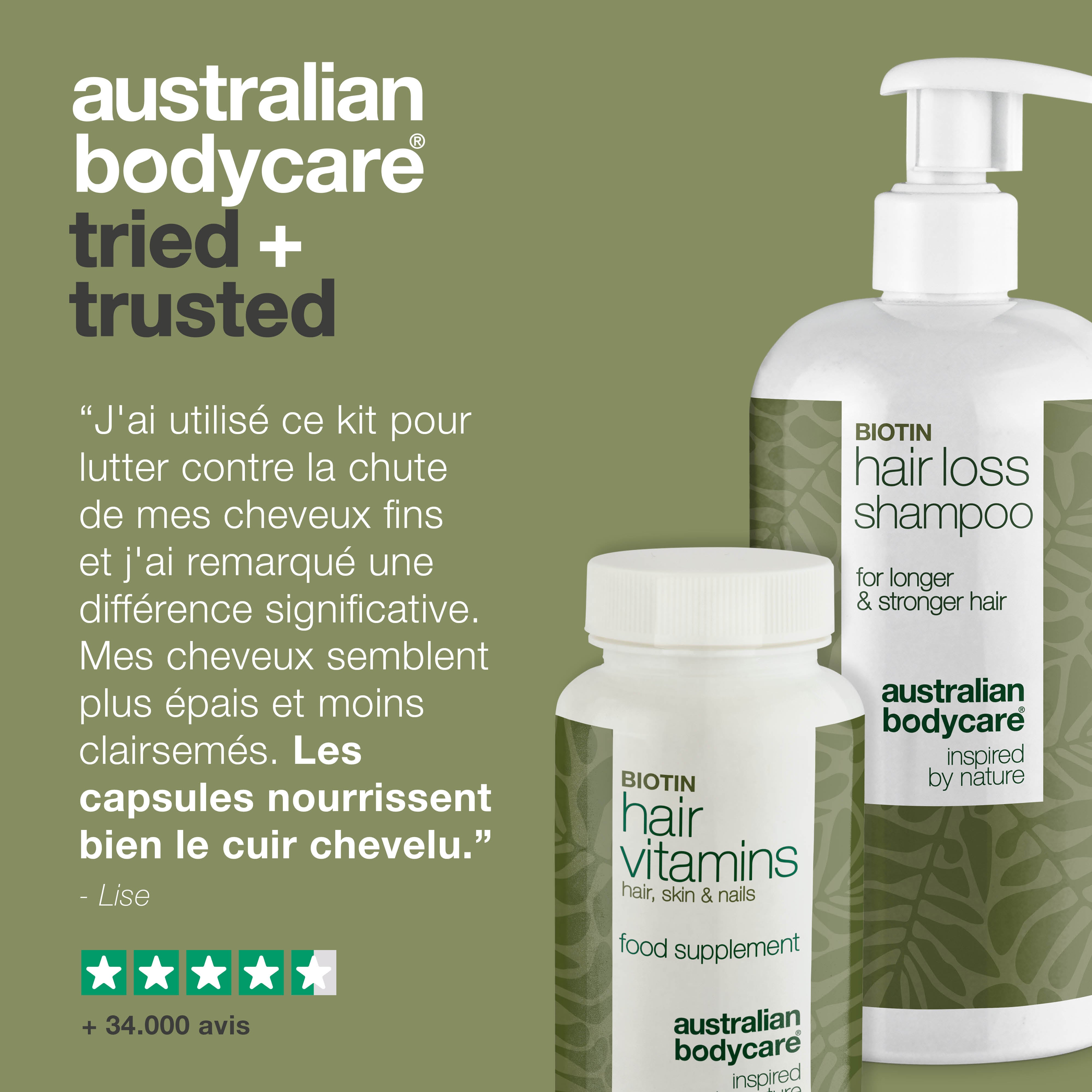 Kit shampooing et vitamines capillaires contre la perte de cheveux — Produits pour le soin des cheveux fins