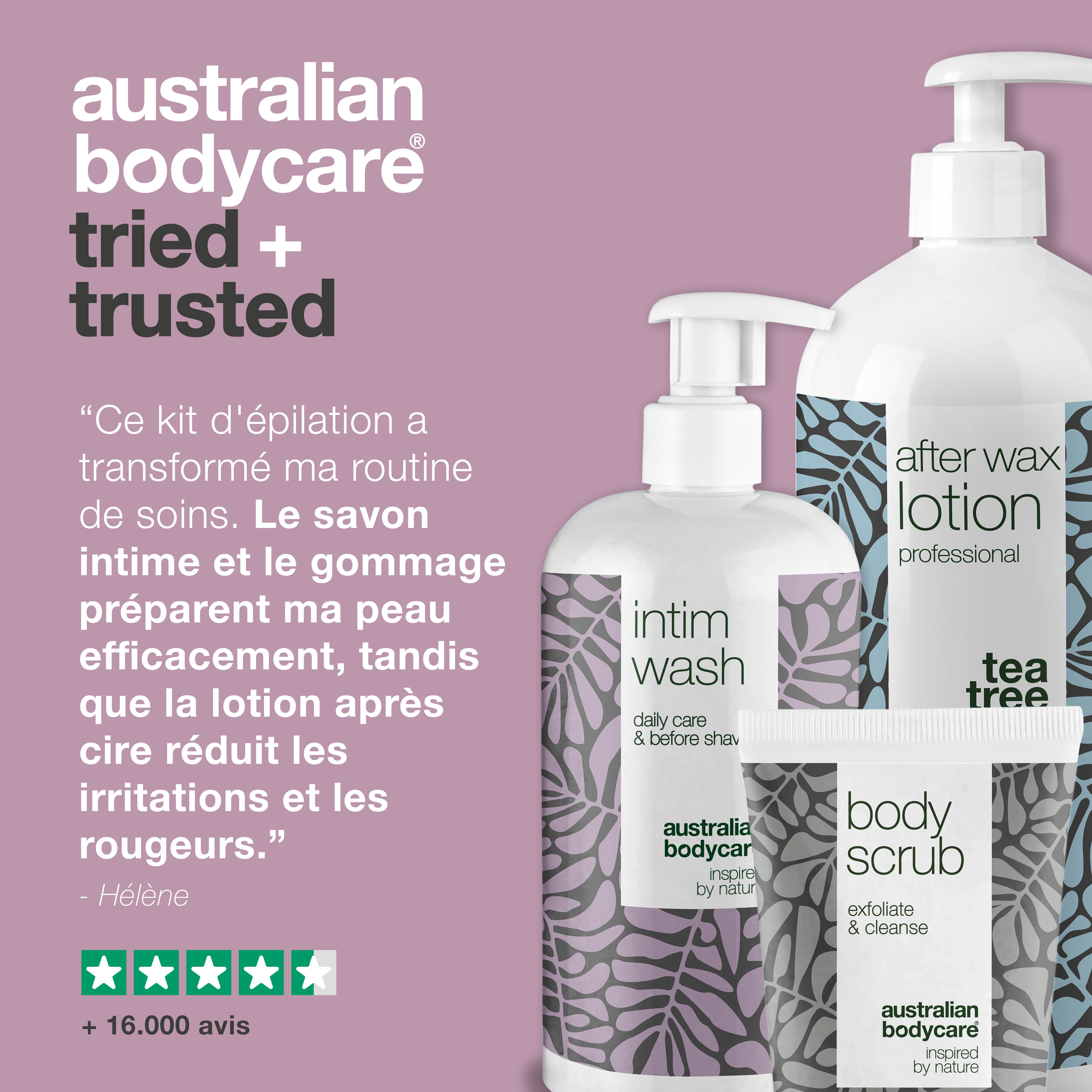 Kit Cire Brésilienne — 3 produits pour épiler le maillot et la zone intime