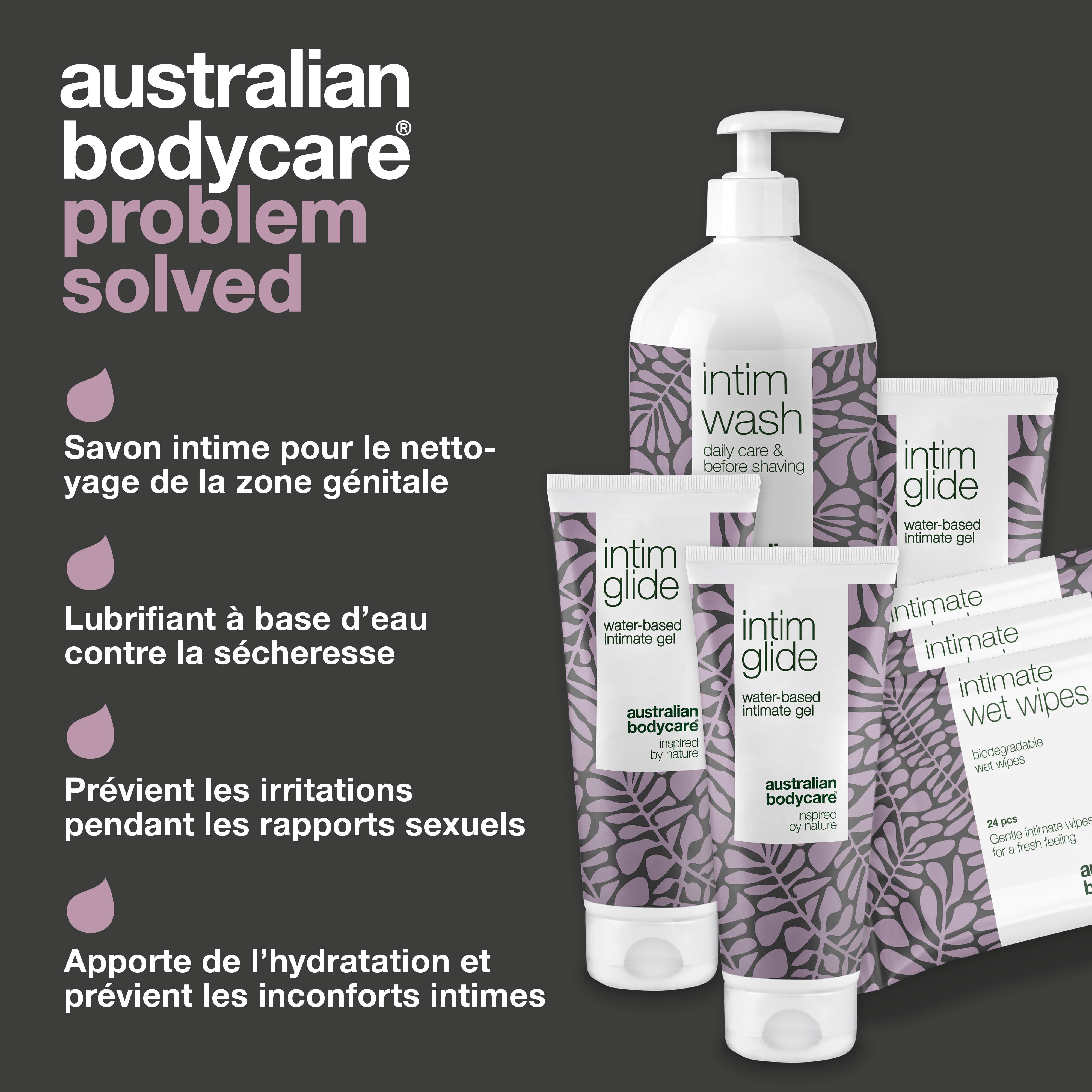Kit de soins intimes avant, pendant et après les rapports sexuels — Produits intimes pour le soin des désagréments intimes avant, pendant et après les rapports sexuels
