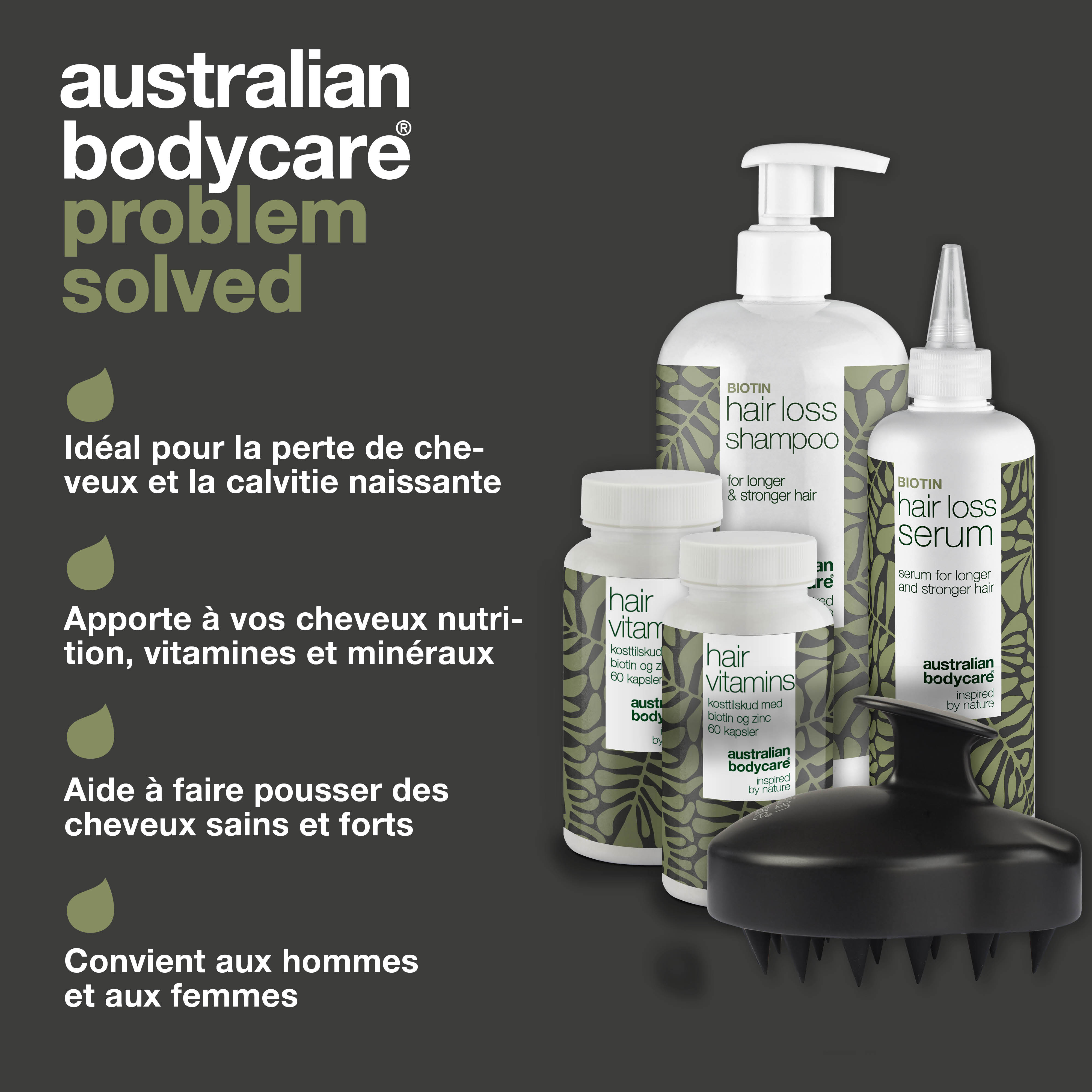 Pack complet anti-chute avec produits XL — 5 produits pour le soin quotidien de la chute des cheveux, des cheveux fins et fins