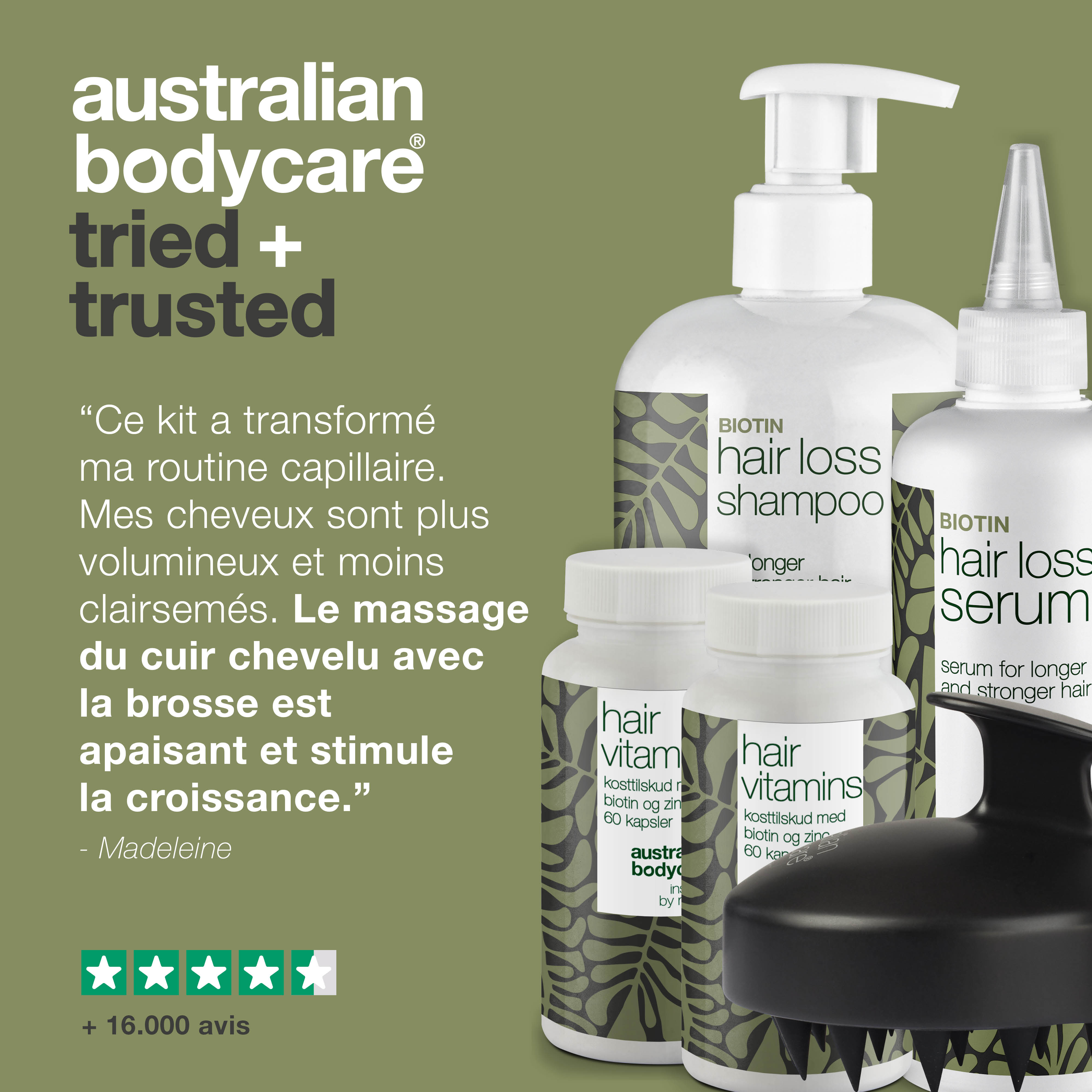 Pack complet anti-chute avec produits XL — 5 produits pour le soin quotidien de la chute des cheveux, des cheveux fins et fins