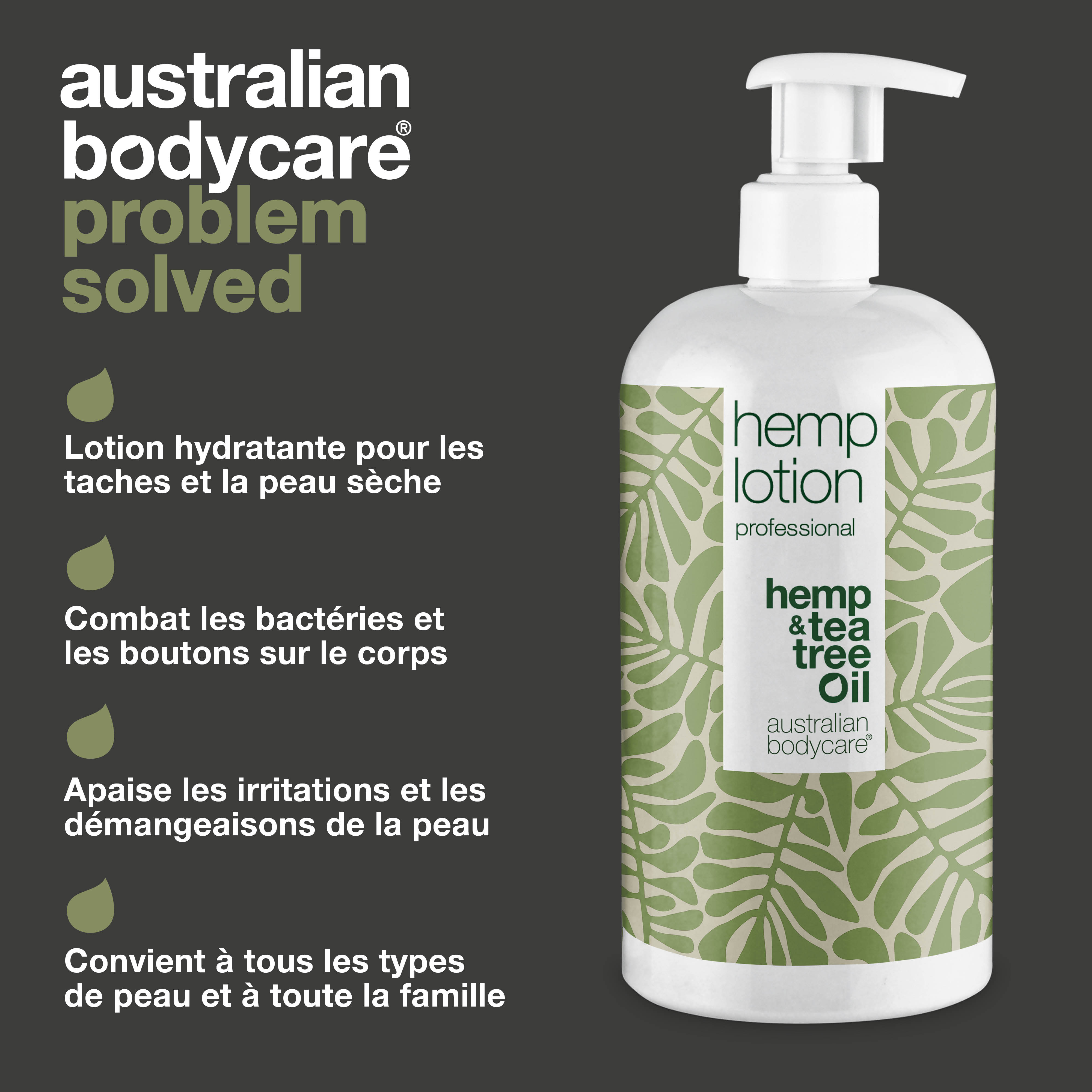 Lait corporel au chanvre — Soin hydratant pour les peaux sèches et les boutons du corps