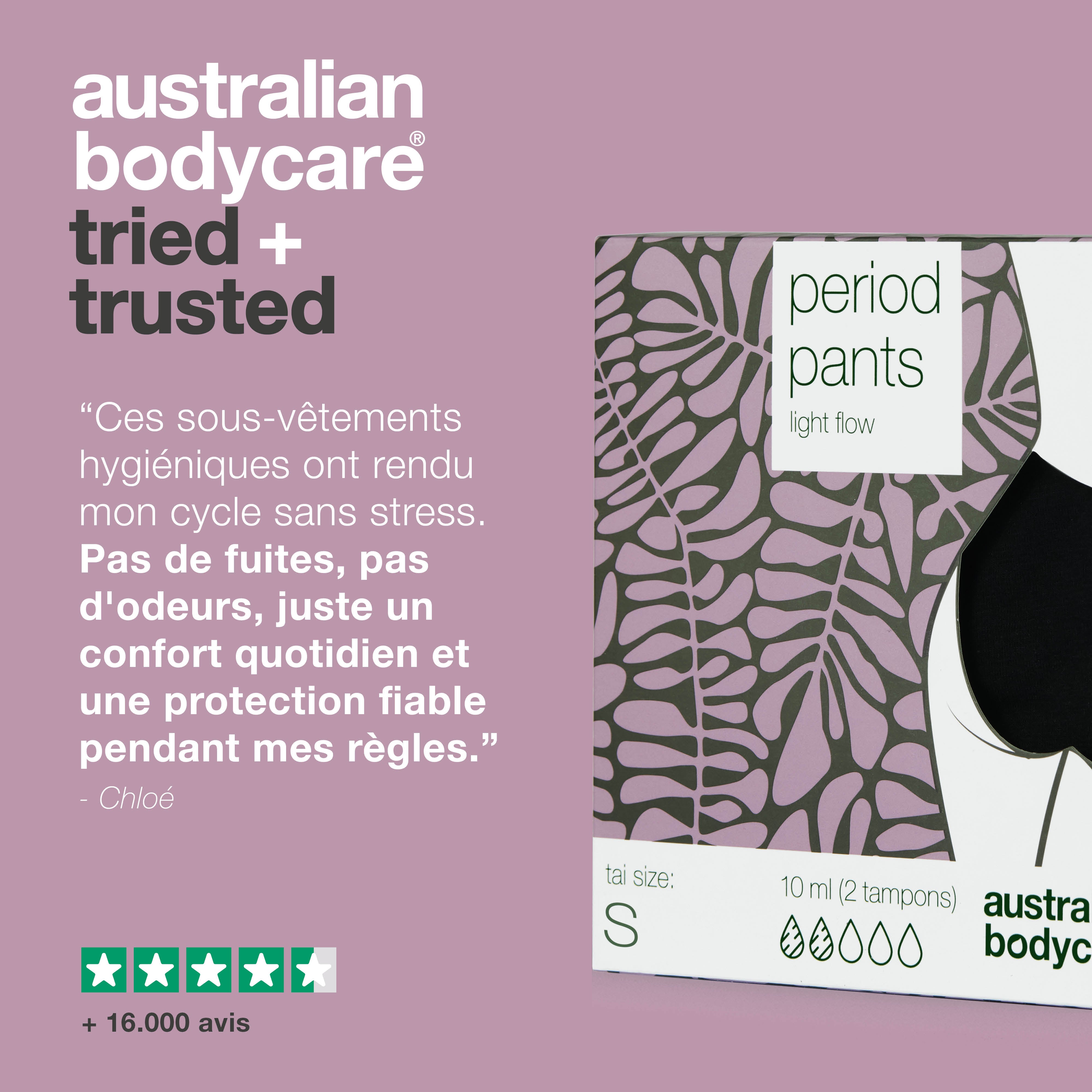 Sous-vêtements menstruels – Dites adieu aux serviettes hygiéniques et aux tampons – Essayez les sous-vêtements menstruels pour un confort et une protection ultimes. Réutilisable et parfait pour le jour ou la nuit. Restez au sec et sans souci.
