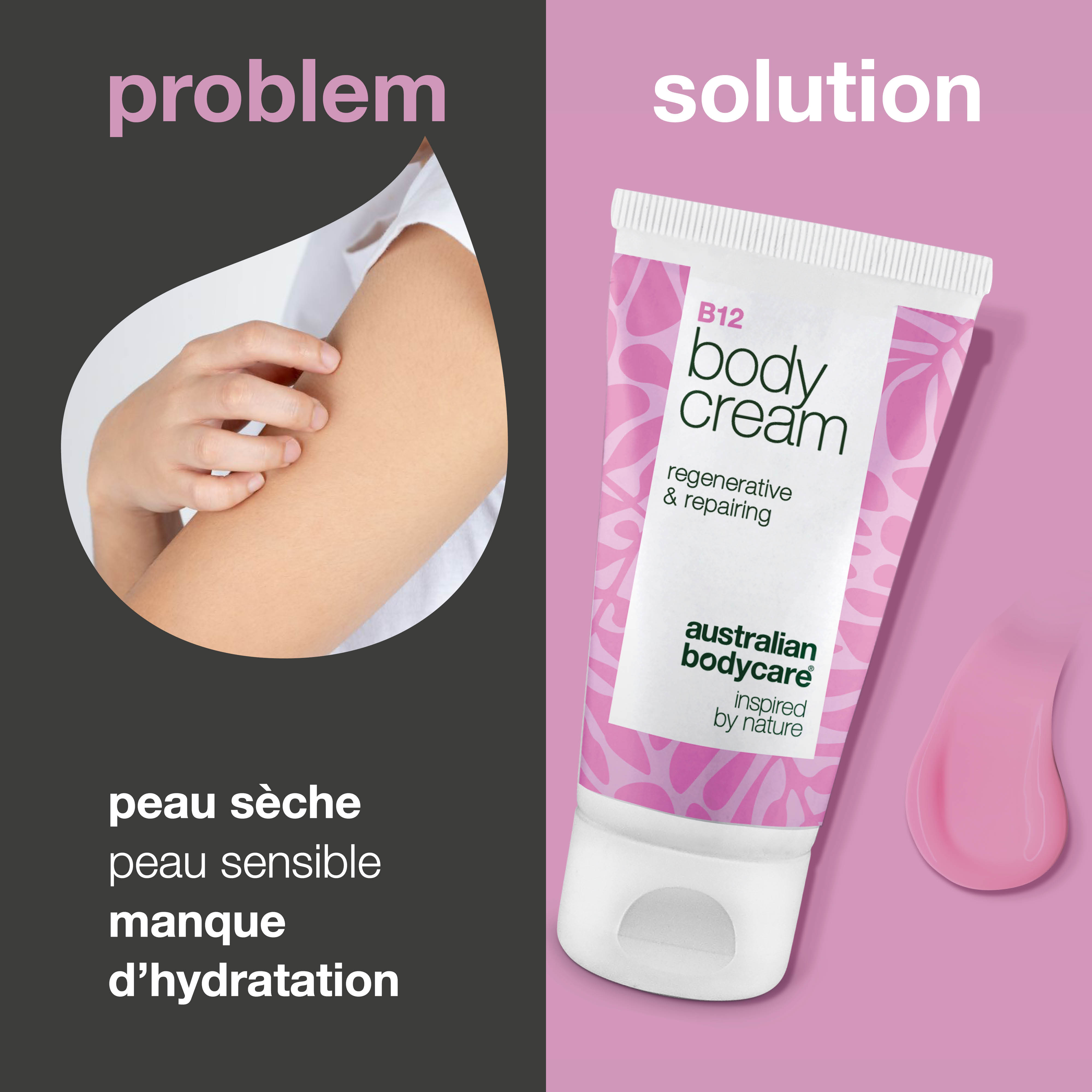 Crème Corps B12 – Hydratation intense pour peau sèche et sensible