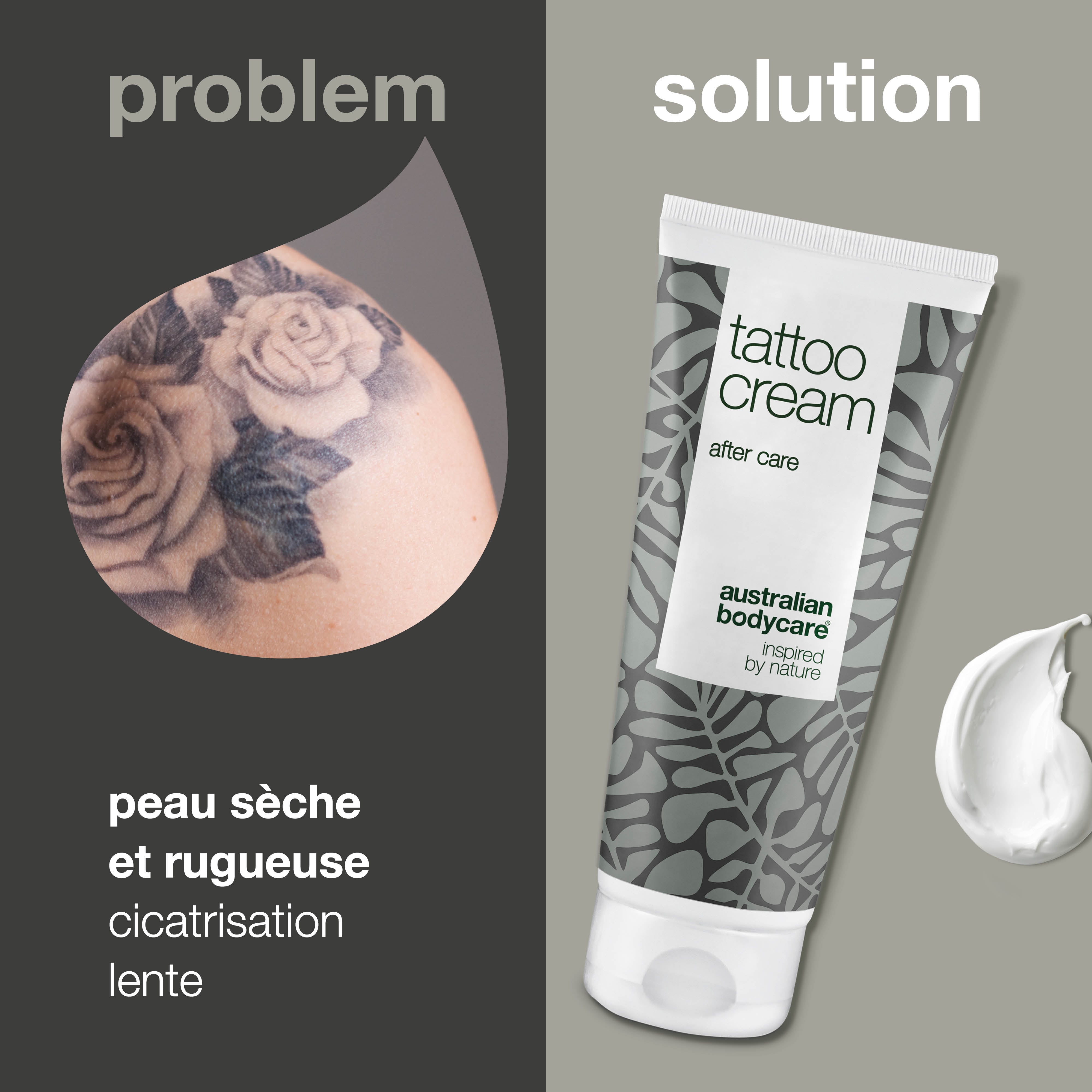 Crème de tatouage – Apaise, hydrate et préserve la couleur – La crème de tatouage au panthénol et à l'huile de ricin hydrate, protège et nourrit les tatouages. Garde les couleurs éclatantes et la peau douce.