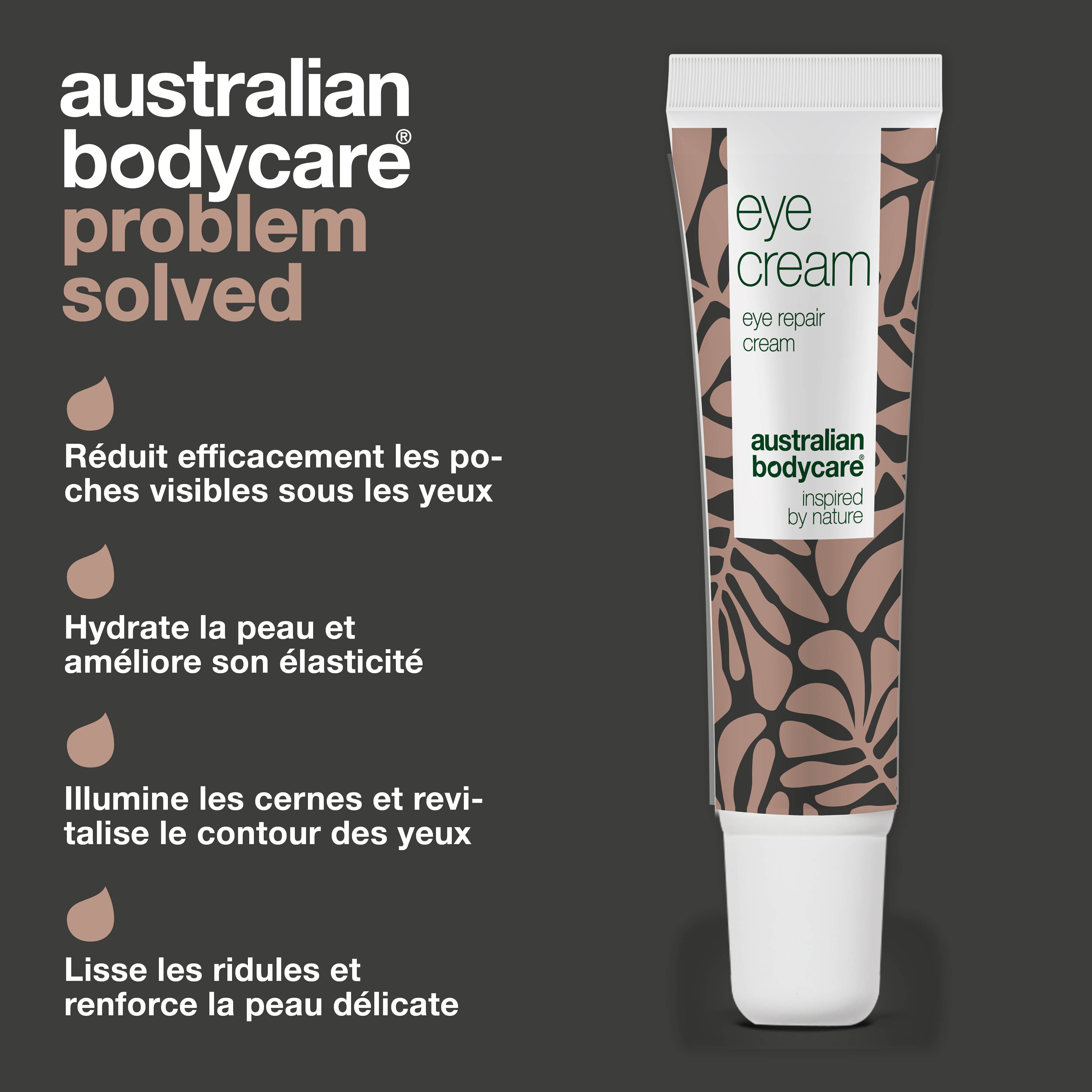 Crème yeux anti-cernes, poches et ridules hydratante — Crème efficace pour réduire cernes, poches et ridules. Hydrate et renforce la peau pour un regard frais et éclatant.