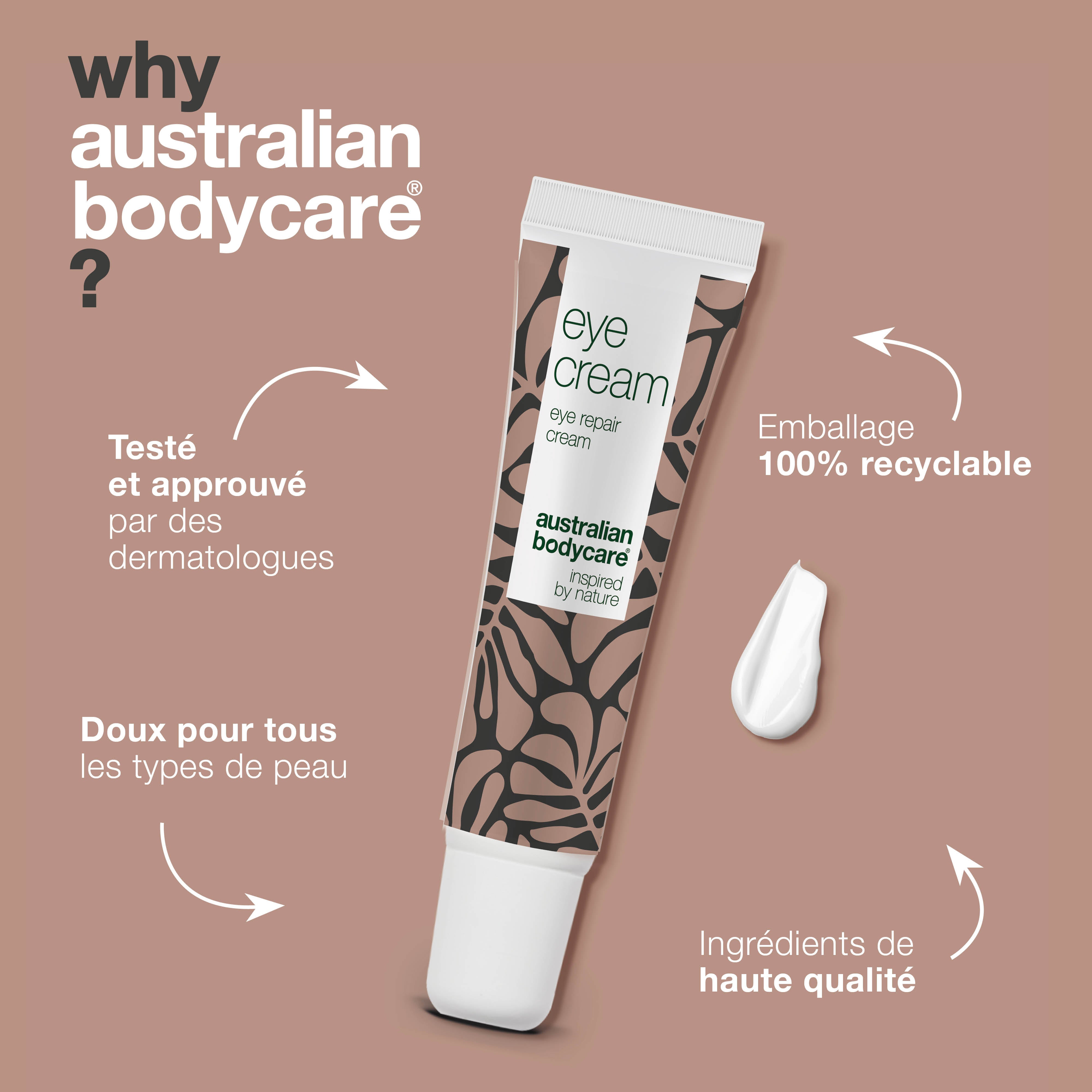 Crème yeux anti-cernes, poches et ridules hydratante — Crème efficace pour réduire cernes, poches et ridules. Hydrate et renforce la peau pour un regard frais et éclatant.